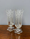 Pair Antique Pressed Glass Celery Vases