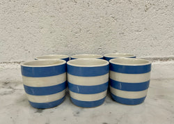Antique Set of Six Blue Cornishware Egg Cups | Antique & Vintage | Moonee Ponds Antiques | Australia Wide Delivery