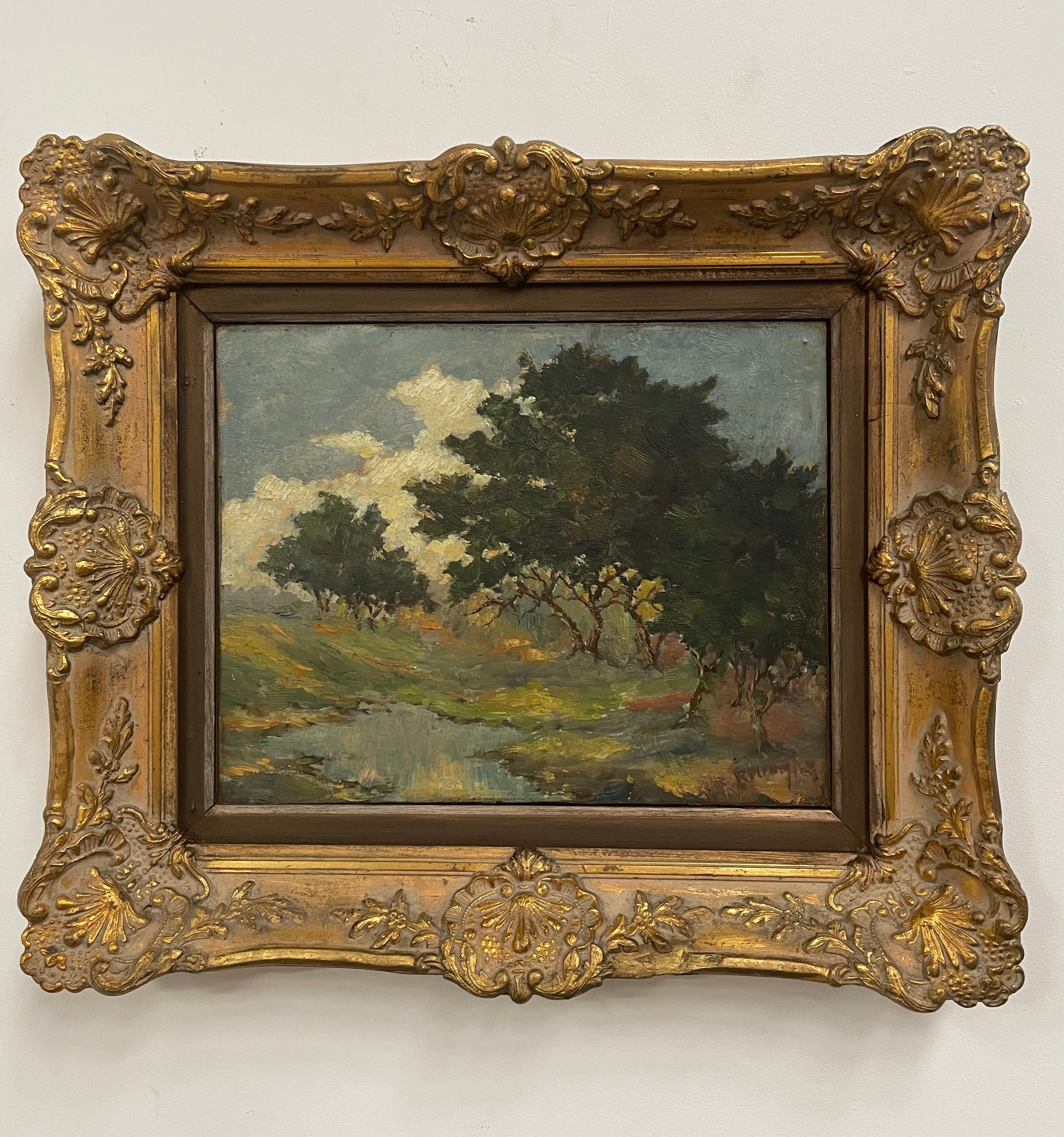 Stunning French Landscape Painting In Amazing Ornate Gilt Frame | Antique & Vintage | Moonee Ponds Antiques | Australia Wide Delivery