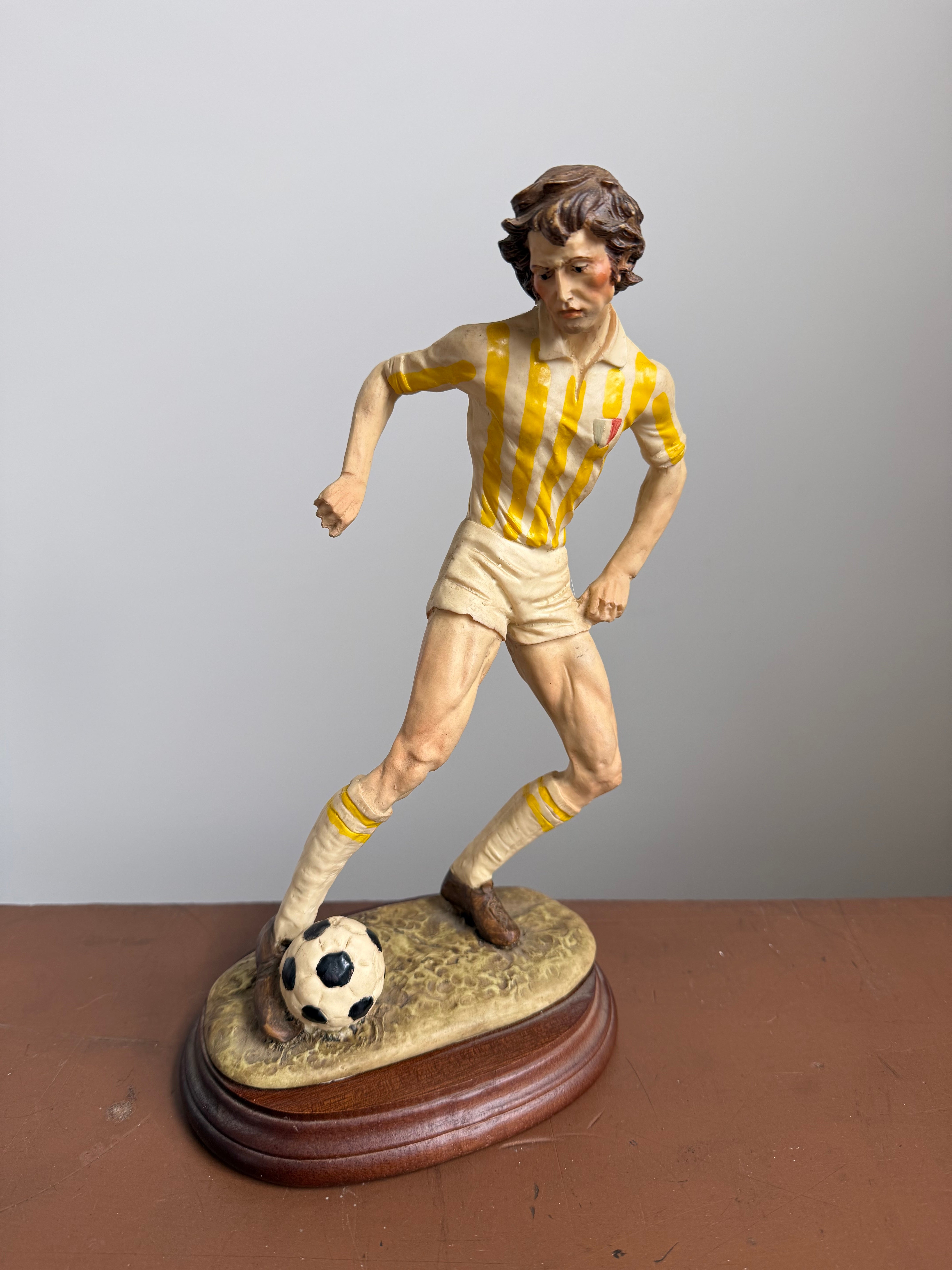 Vintage Resin Soccer Player