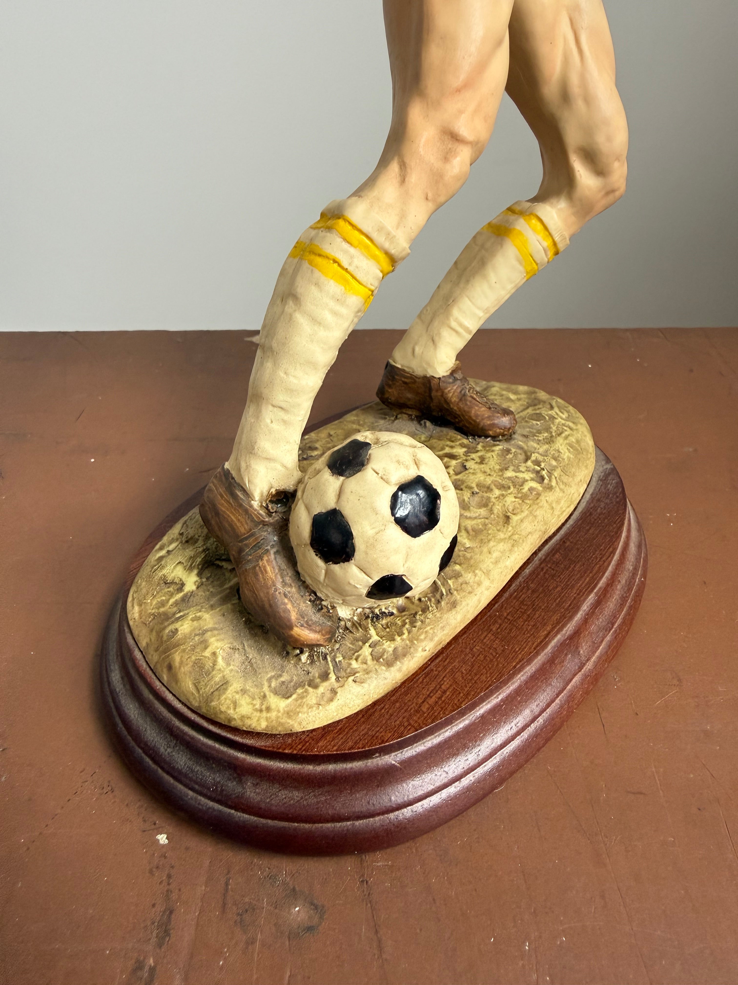 Vintage Resin Soccer Player