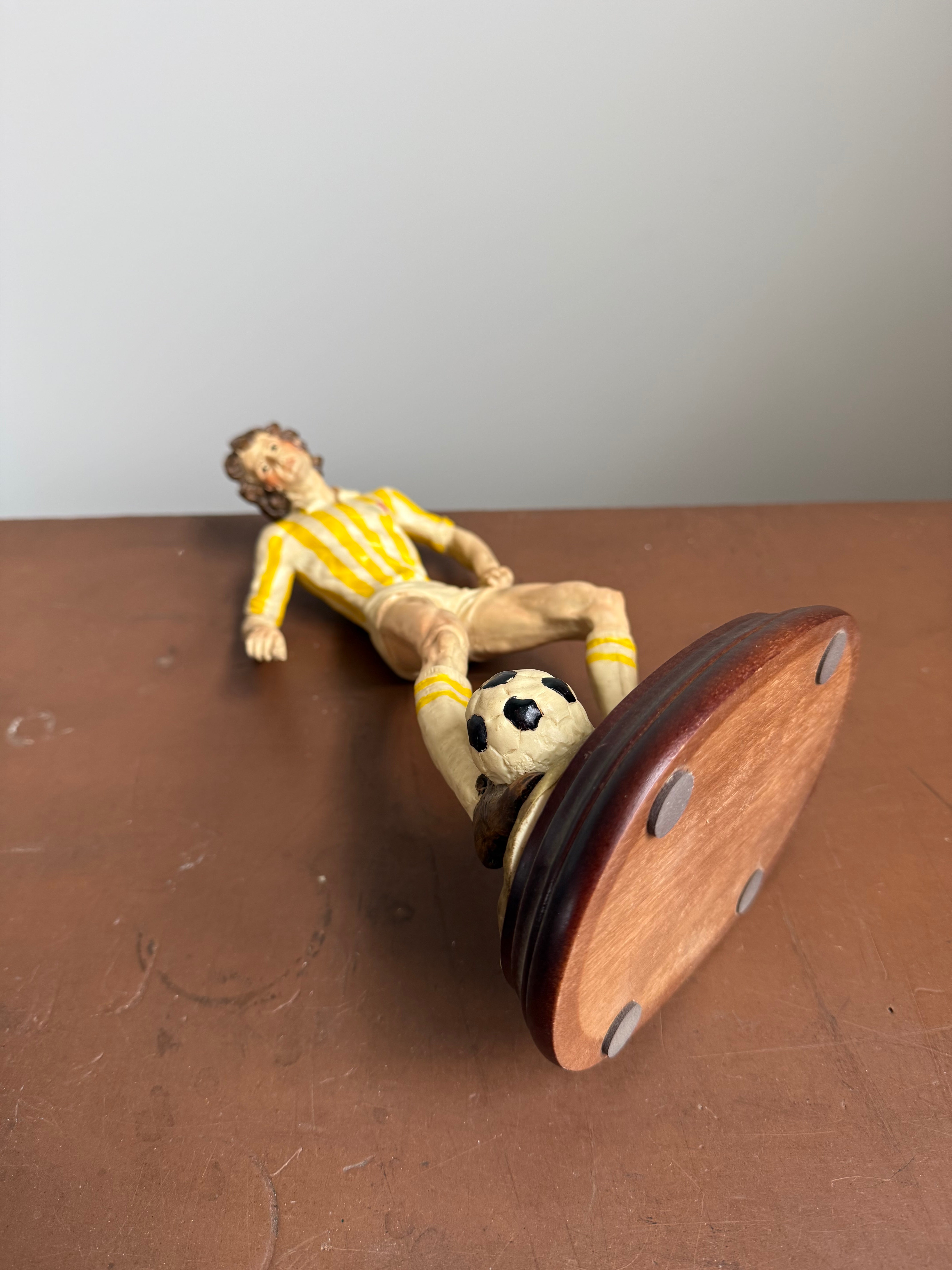 Vintage Resin Soccer Player