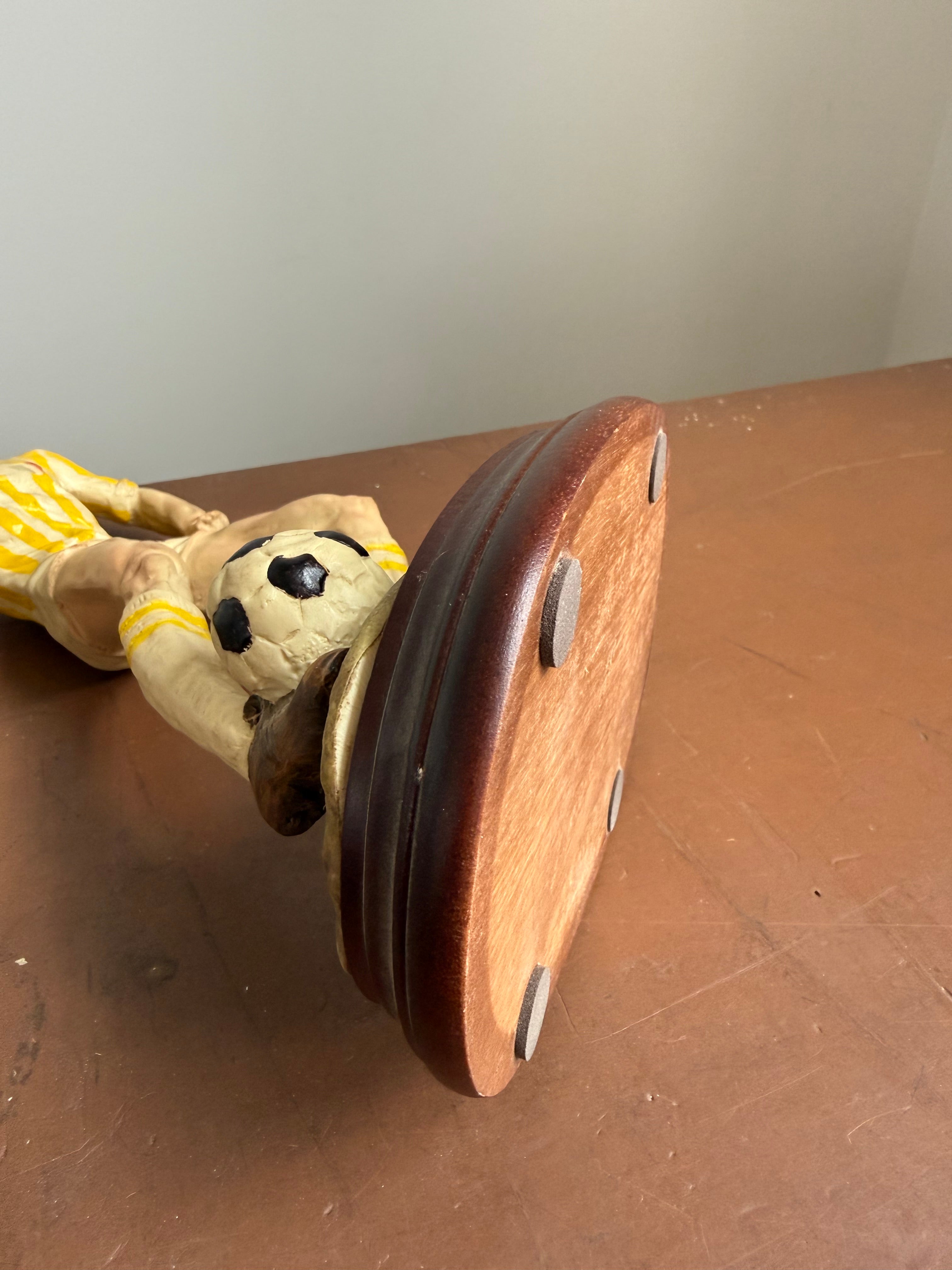 Vintage Resin Soccer Player