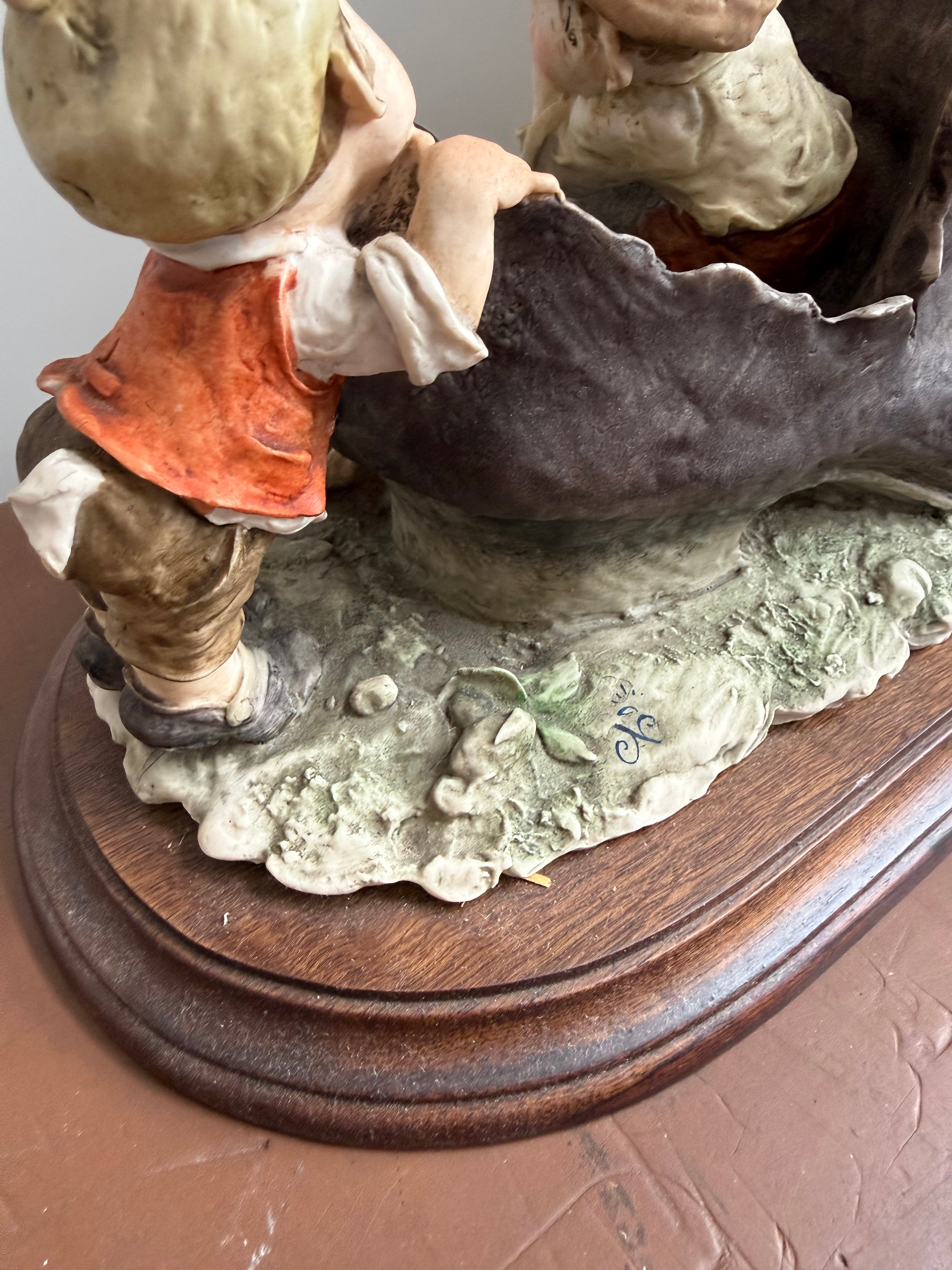 Rare Porcelain Group By G Armani "Gulliver's World"