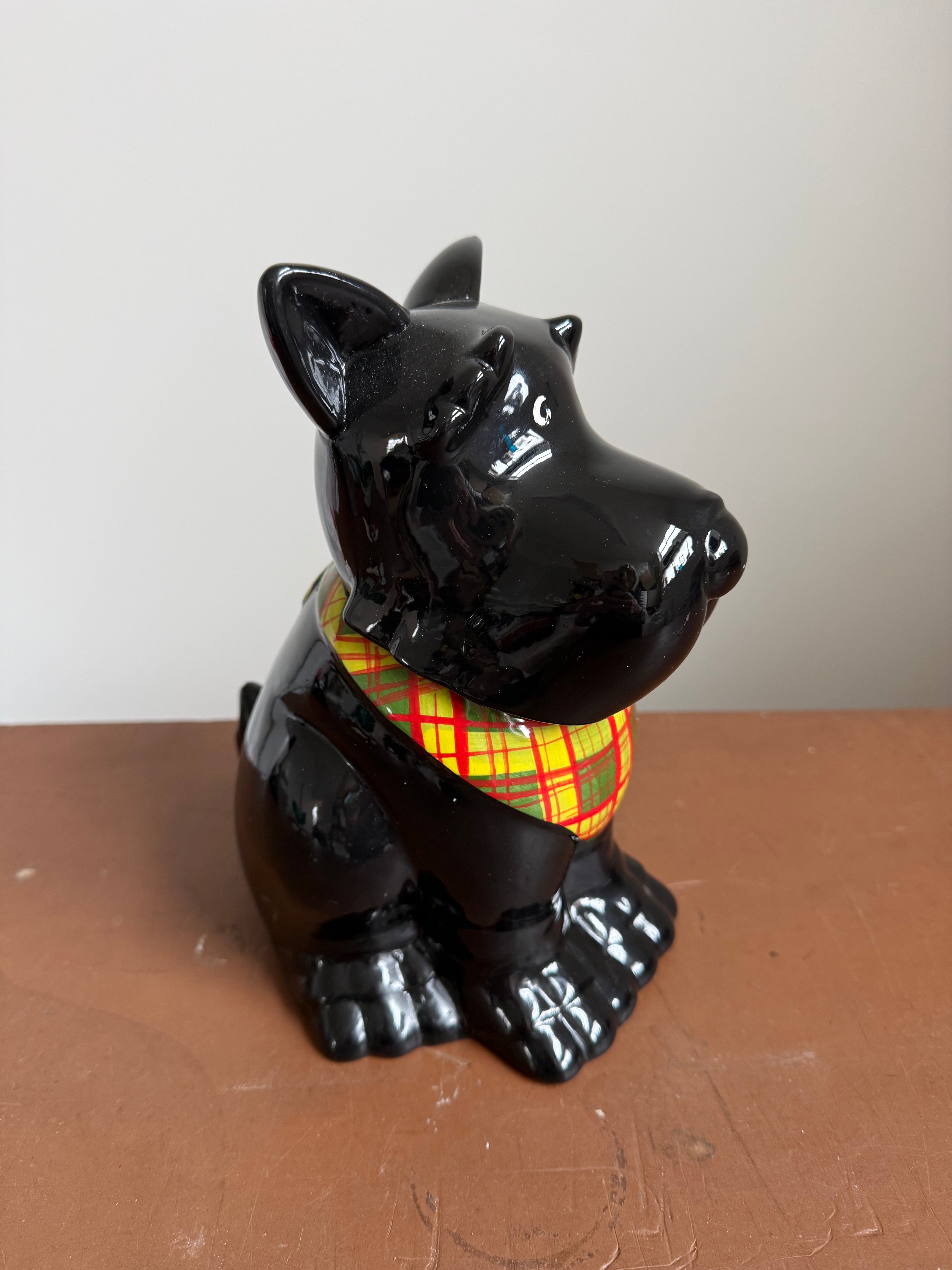 Vintage Scottie Dog Biscuit Barrel