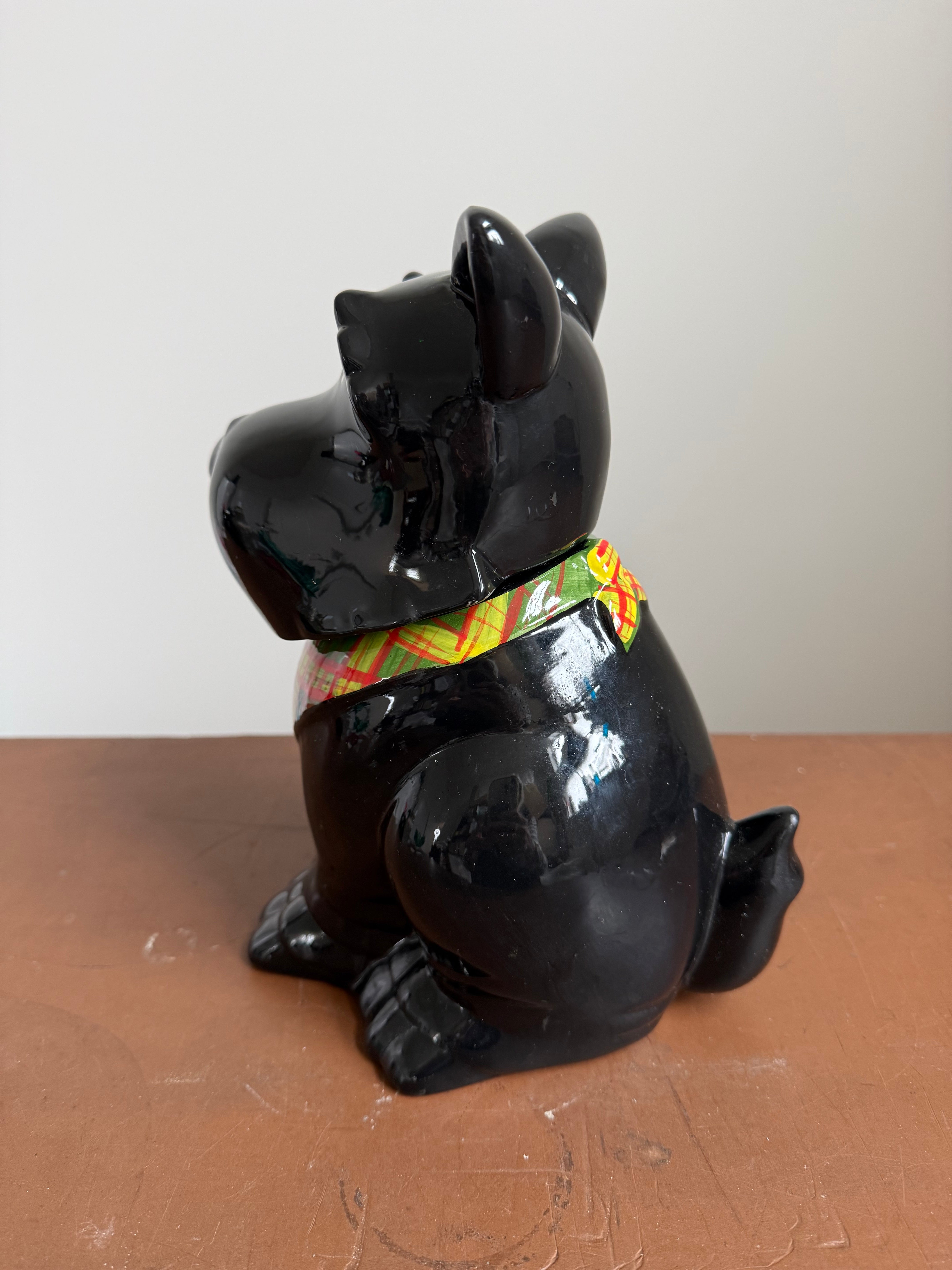 Vintage Scottie Dog Biscuit Barrel