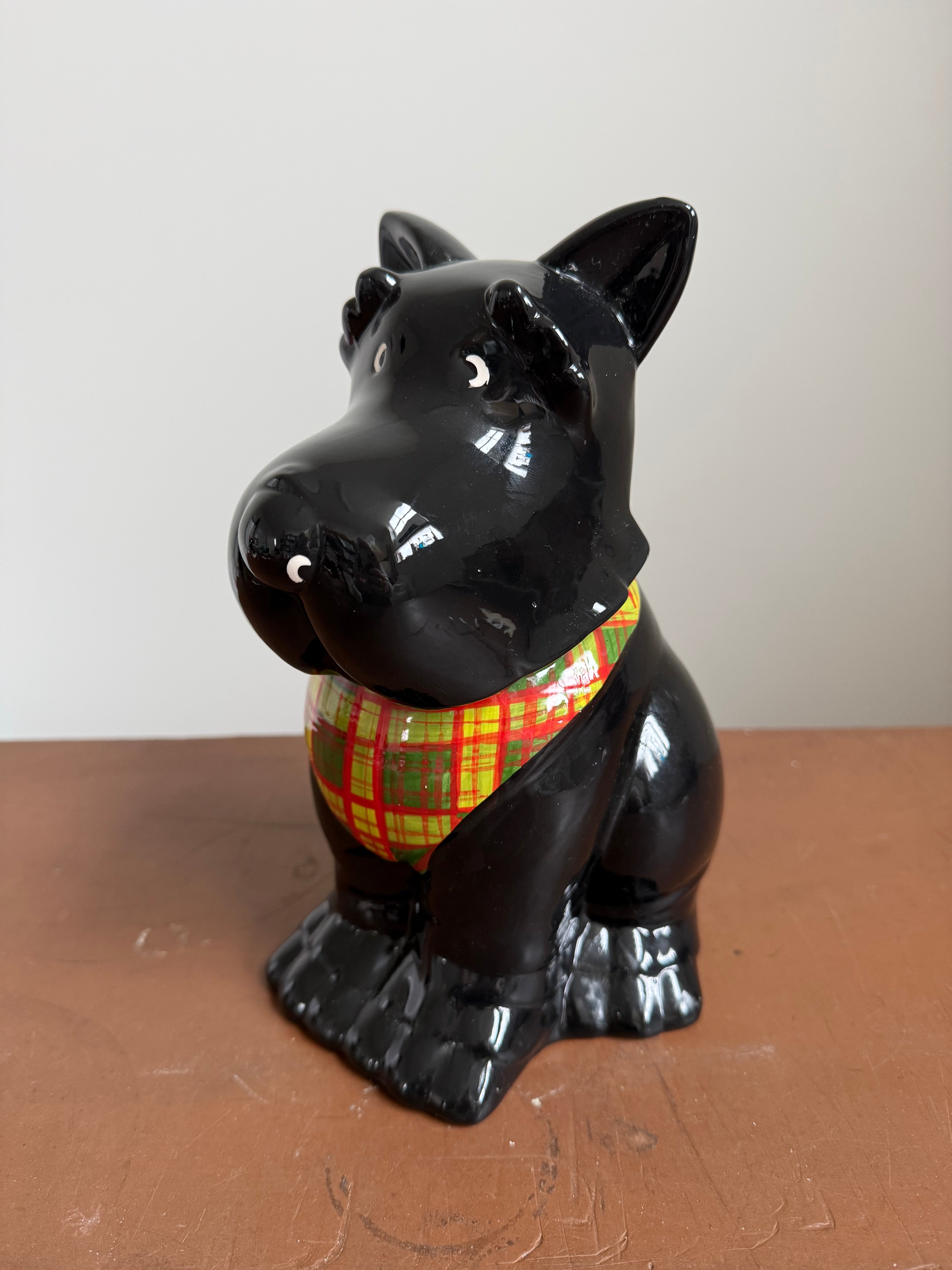 Vintage Scottie Dog Biscuit Barrel
