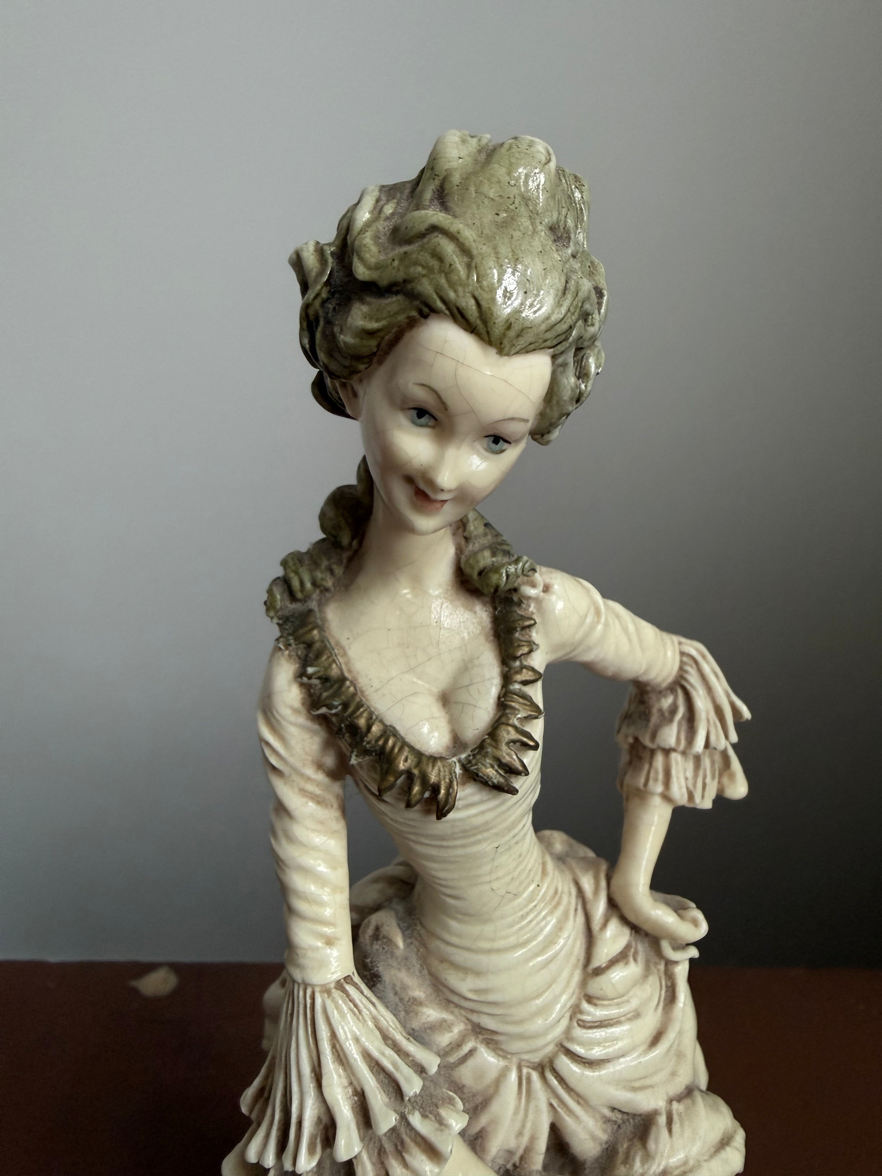 Vintage Resin Nymphenberg Style Figure