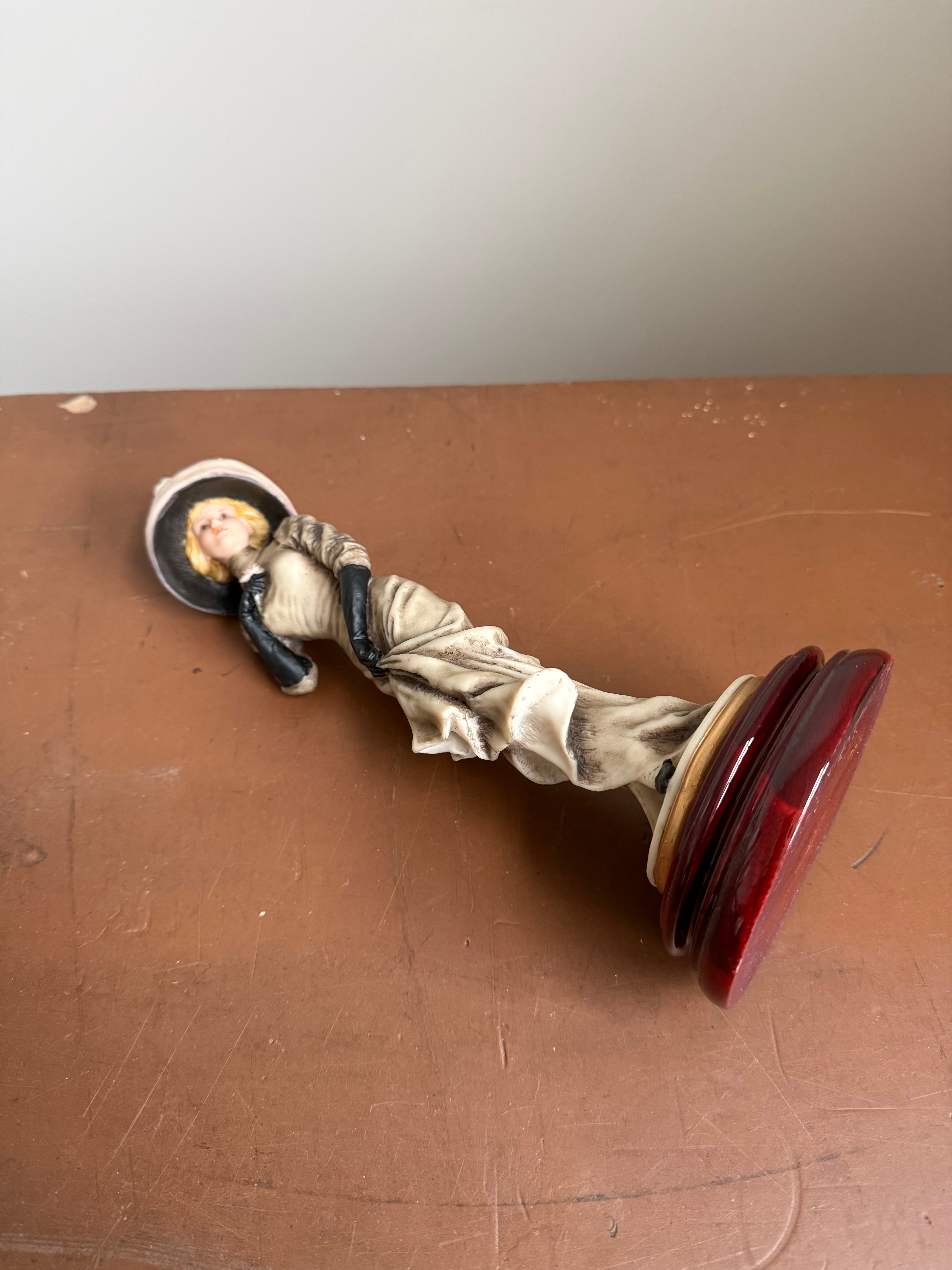 Vintage Resin Figure On Stand
