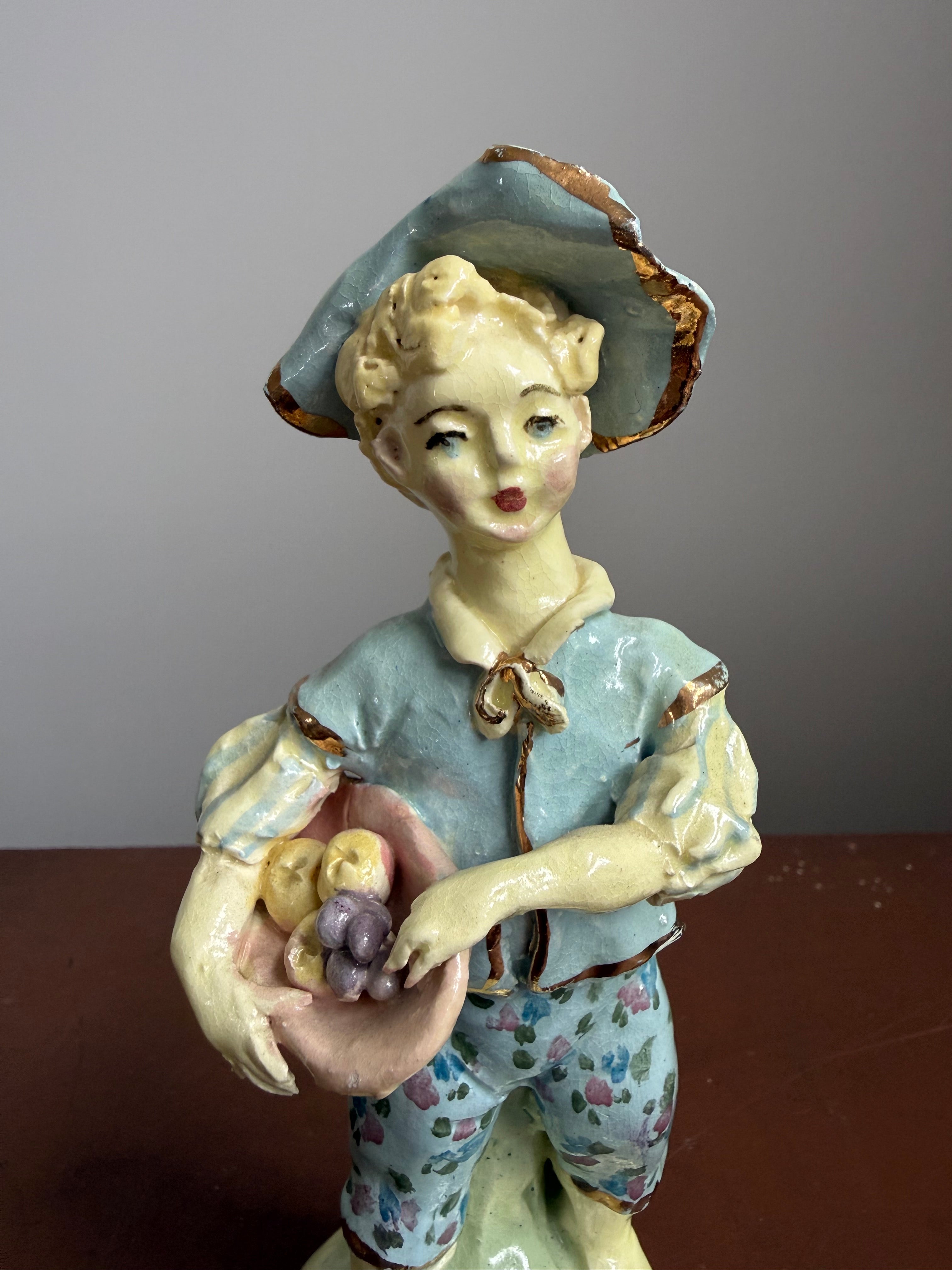 Vintage Hand Built Figure Of A Boy