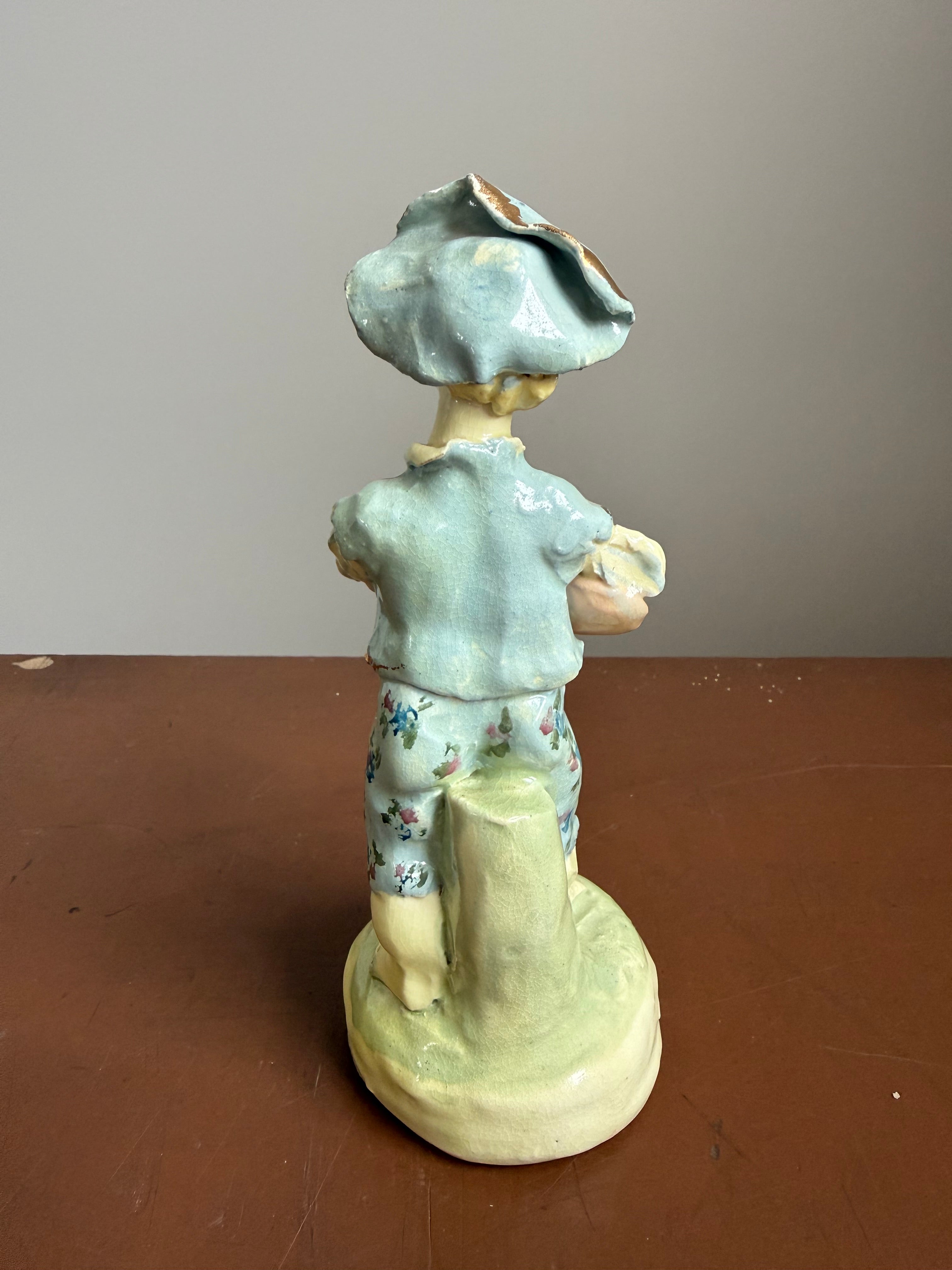 Vintage Hand Built Figure Of A Boy