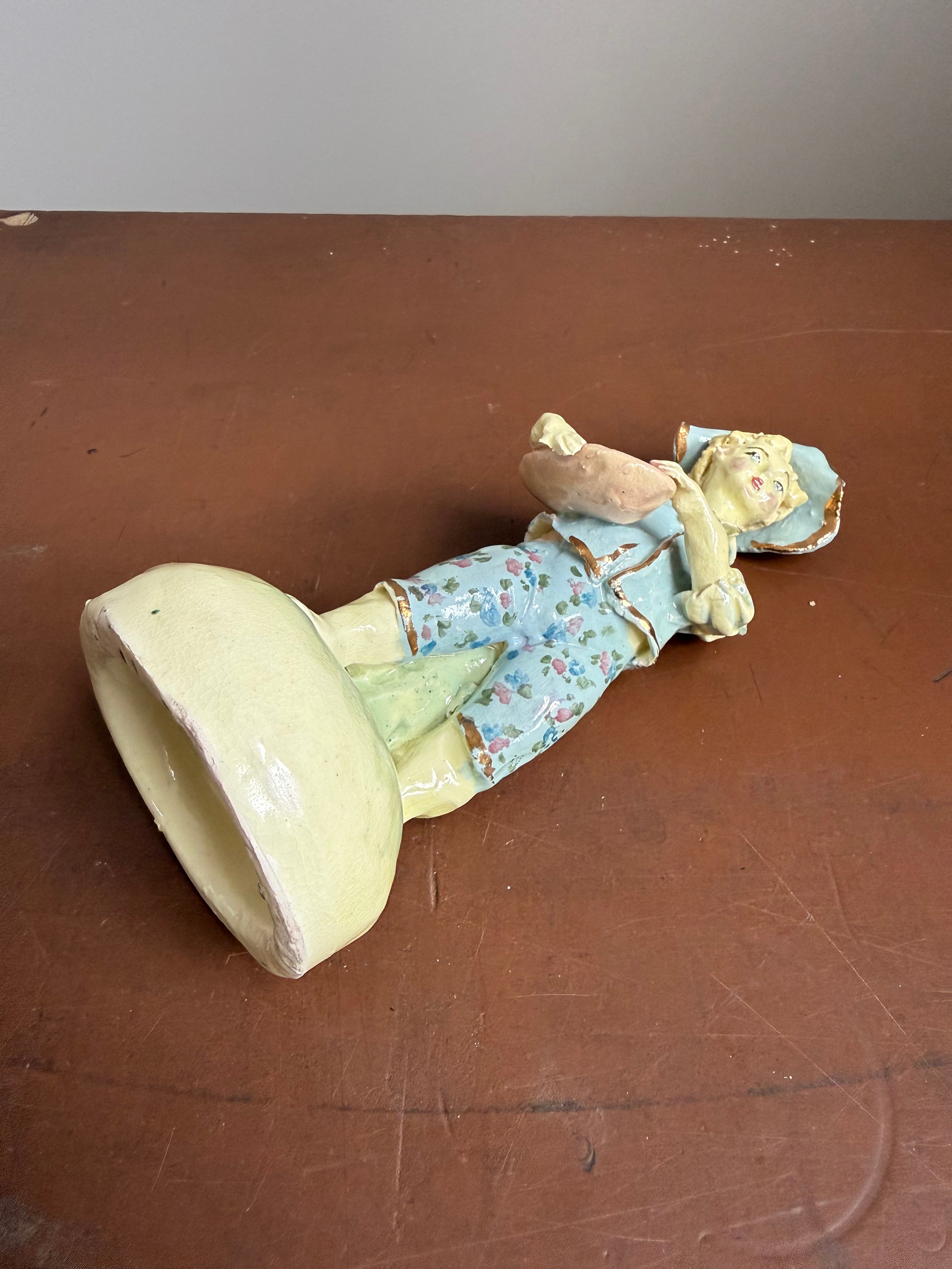 Vintage Hand Built Figure Of A Boy