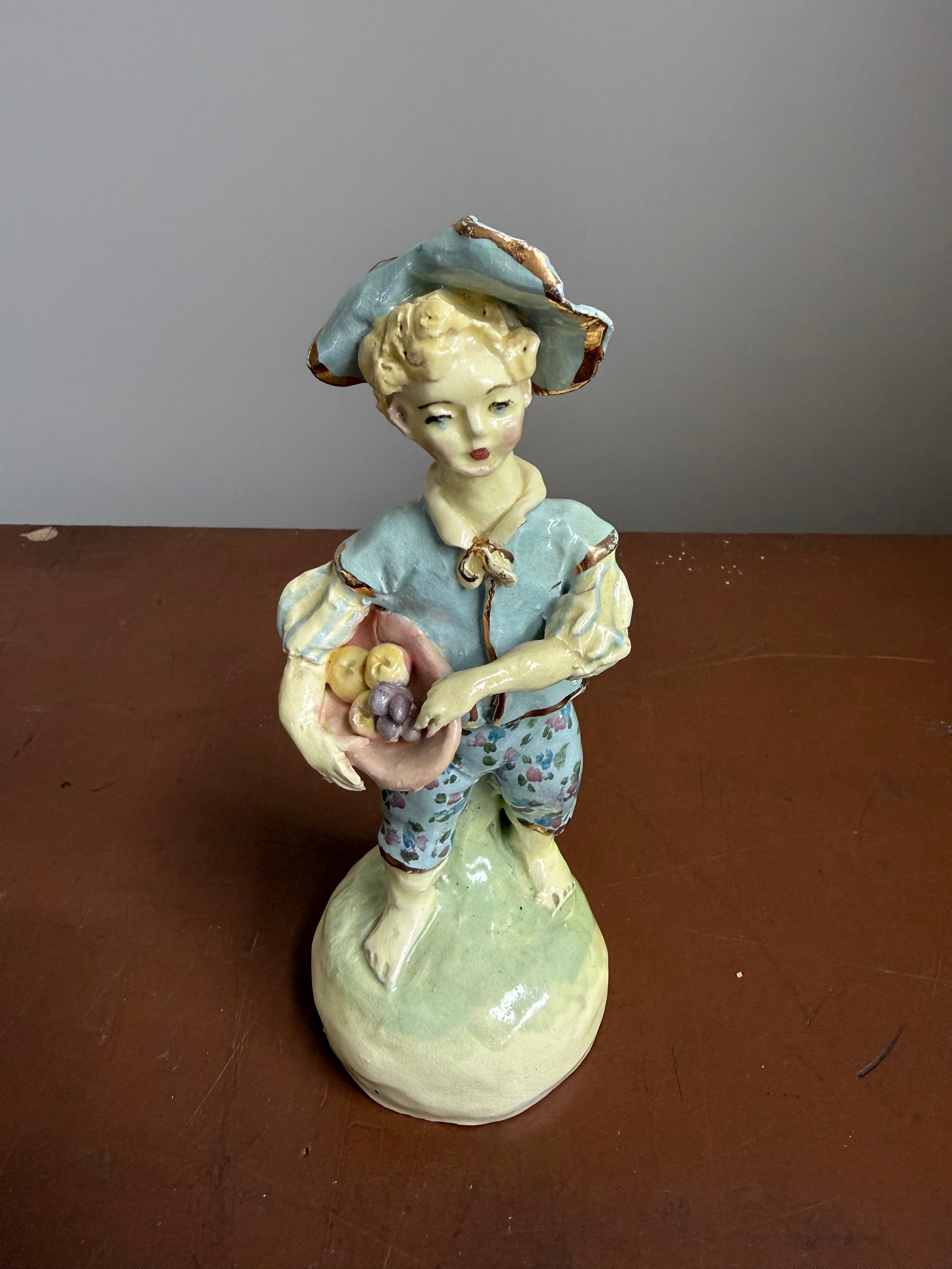 Vintage Hand Built Figure Of A Boy