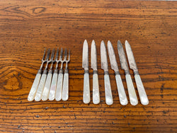 Edwardian Set 6 Fruit Knives & Forks | Antique & Vintage | Moonee Ponds Antiques | Australia Wide Delivery