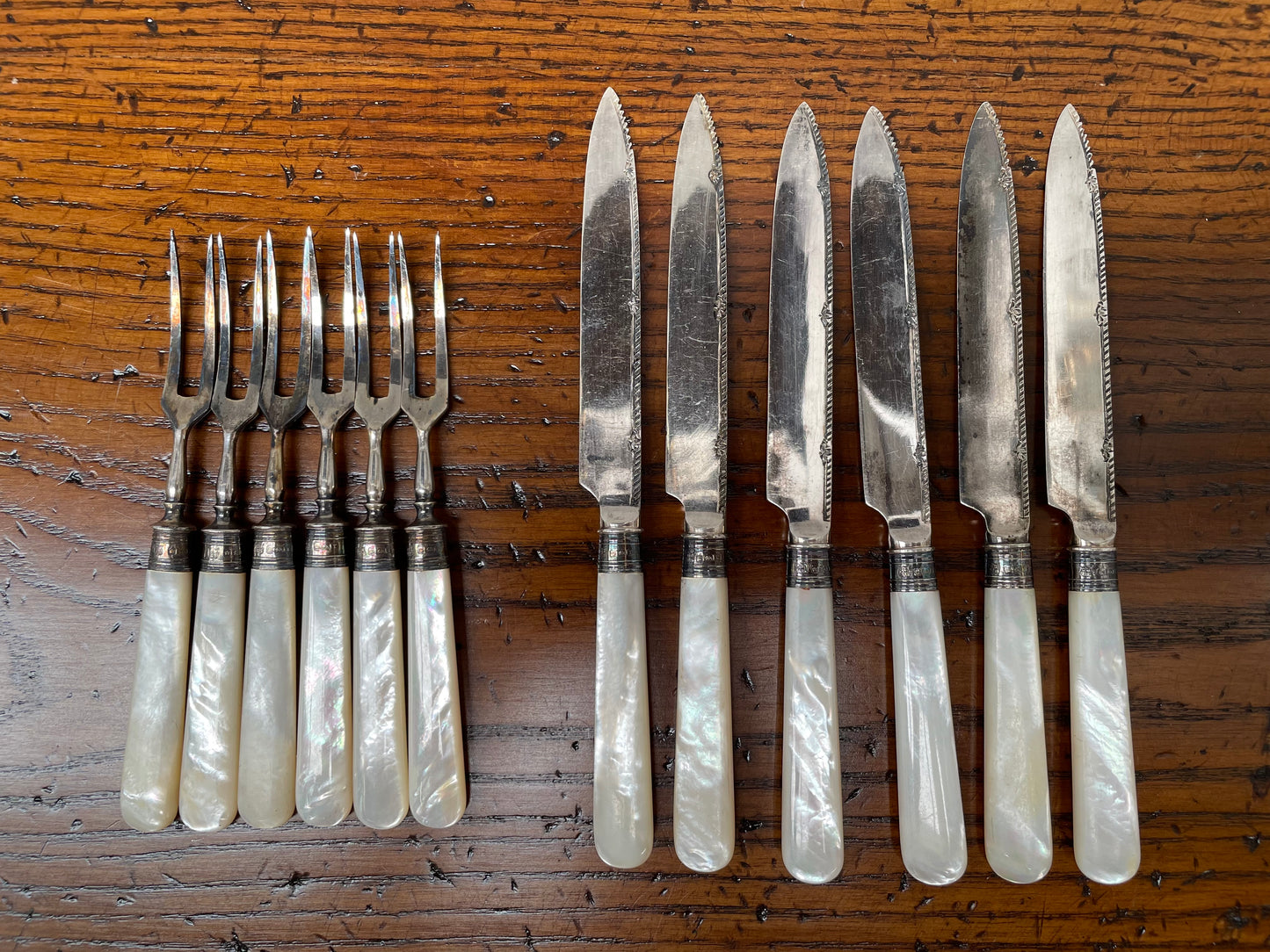 Edwardian Set 6 Fruit Knives & Forks