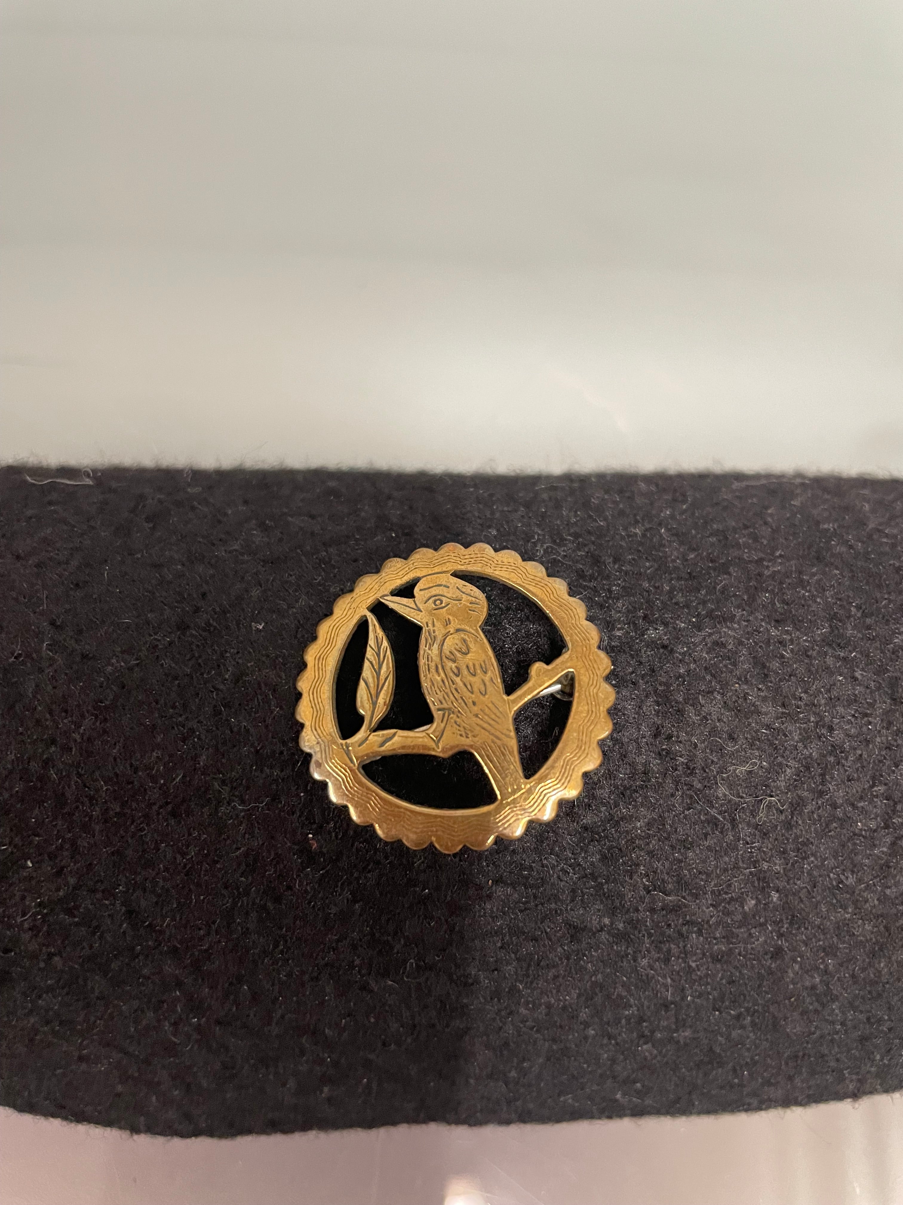 Antique Australian Gold Plated Kookaburra Brooches | Antique & Vintage | Moonee Ponds Antiques | Australia Wide Delivery