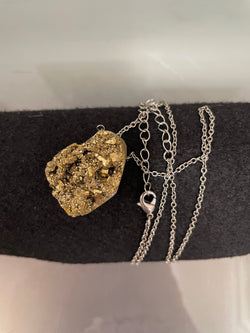 Vintage Pyrite Pendant with Chain | Antique & Vintage | Moonee Ponds Antiques | Australia Wide Delivery