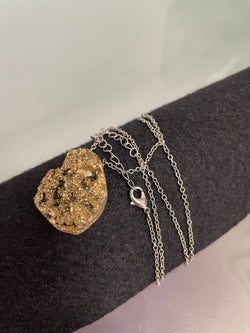 Vintage Pyrite Pendant with Chain | Antique & Vintage | Moonee Ponds Antiques | Australia Wide Delivery