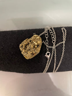 Vintage Pyrite Pendant with Chain | Antique & Vintage | Moonee Ponds Antiques | Australia Wide Delivery