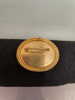 Painted Ceramic & Gilt Pendant | Antique & Vintage | Moonee Ponds Antiques | Australia Wide Delivery