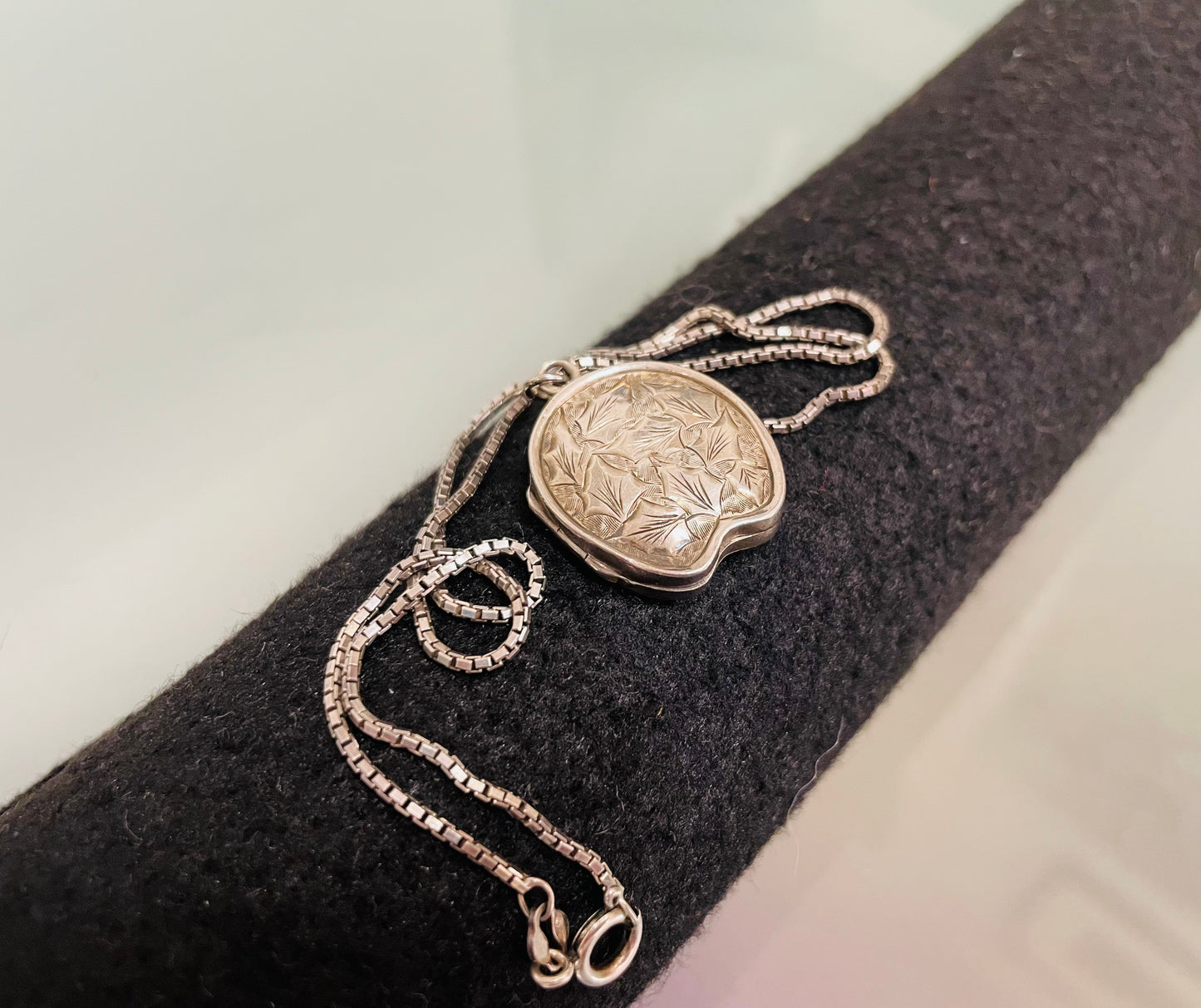 Birmingham Silver Antique Locket/Chain