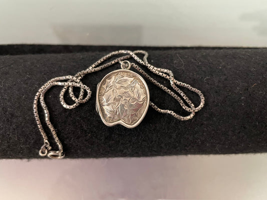 Birmingham Silver Antique Locket/Chain