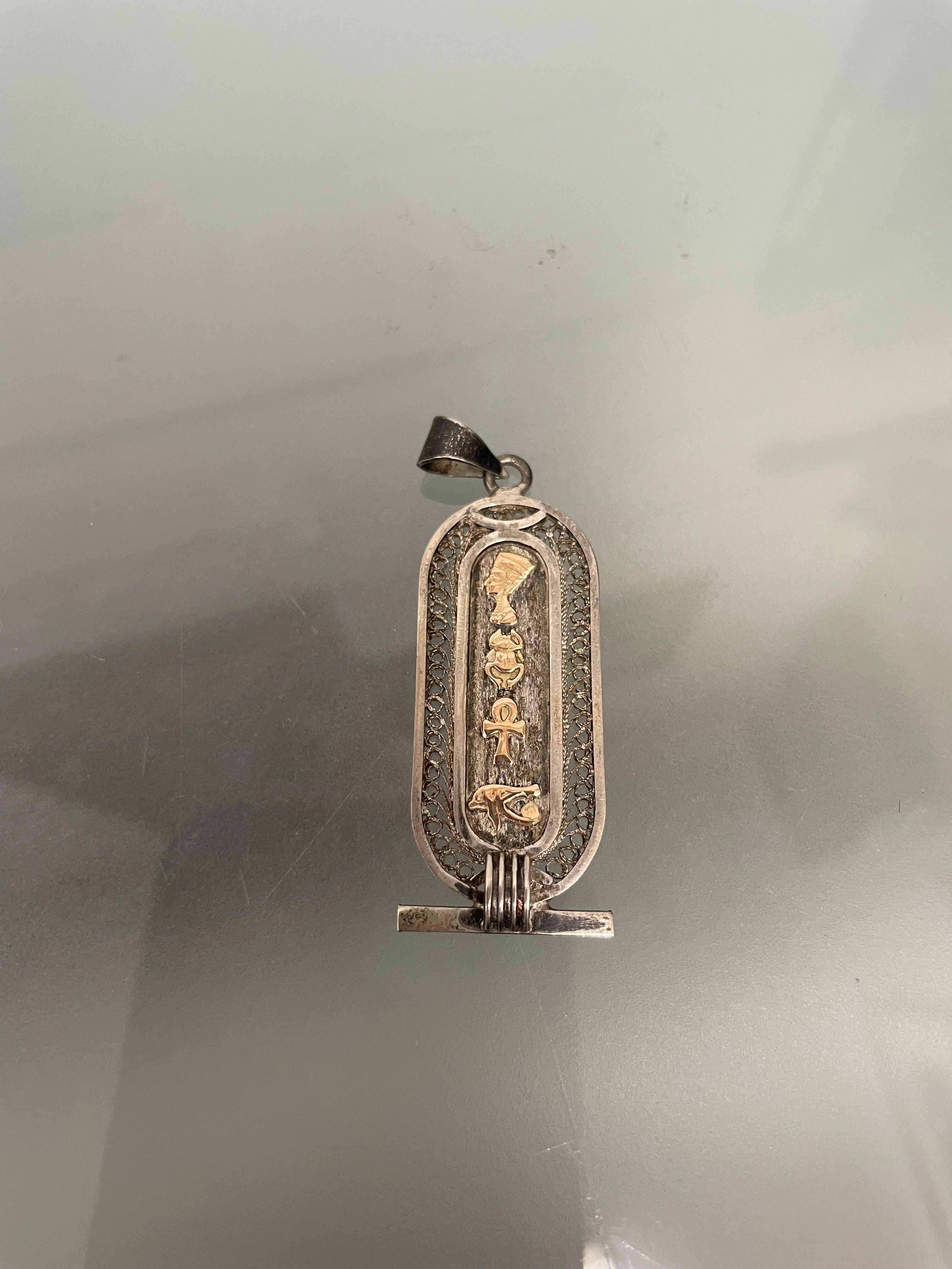 Vintage Silver & Gold Egyptian Pendant | Antique & Vintage | Moonee Ponds Antiques | Australia Wide Delivery