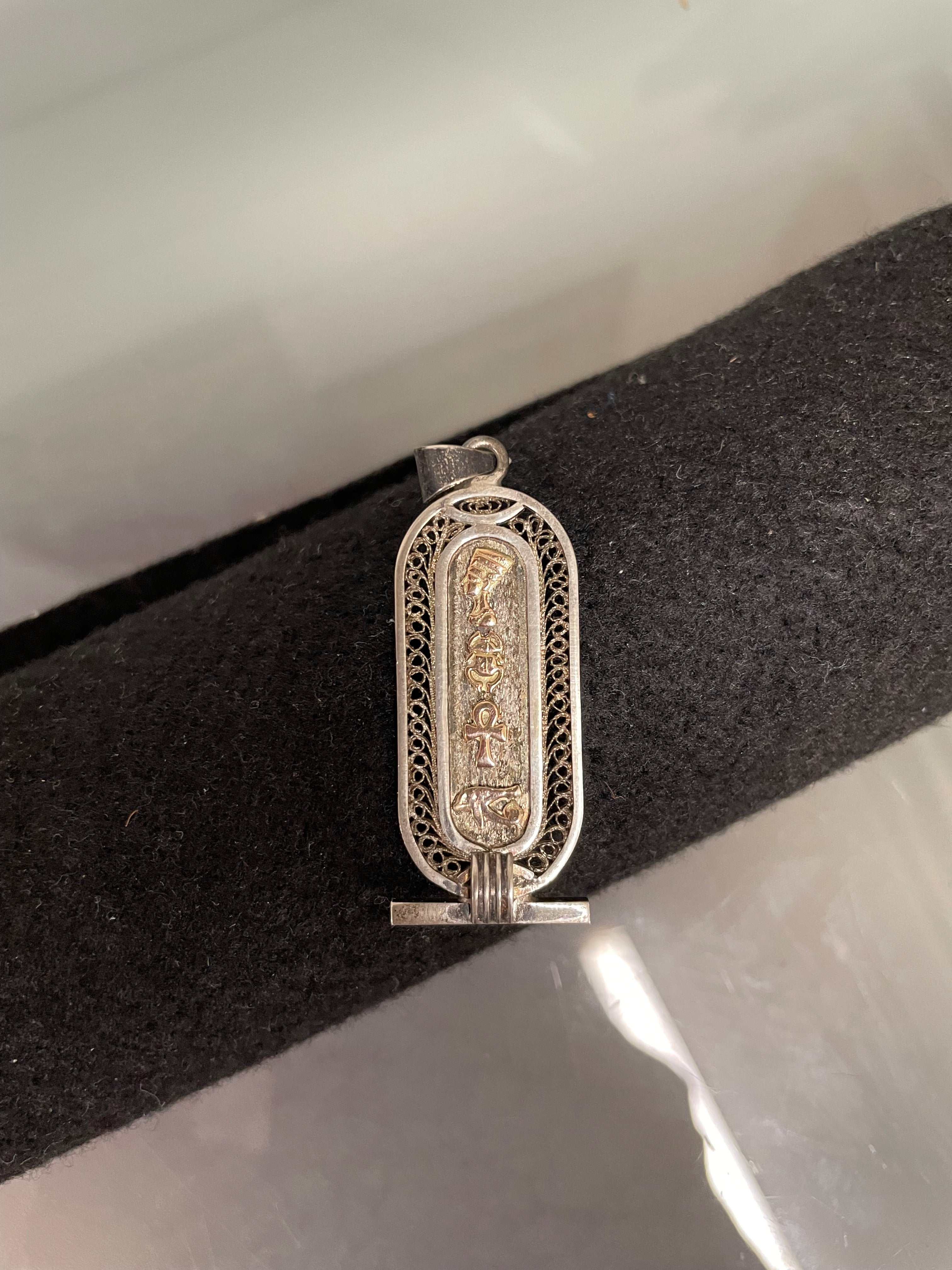 Vintage Silver & Gold Egyptian Pendant | Antique & Vintage | Moonee Ponds Antiques | Australia Wide Delivery
