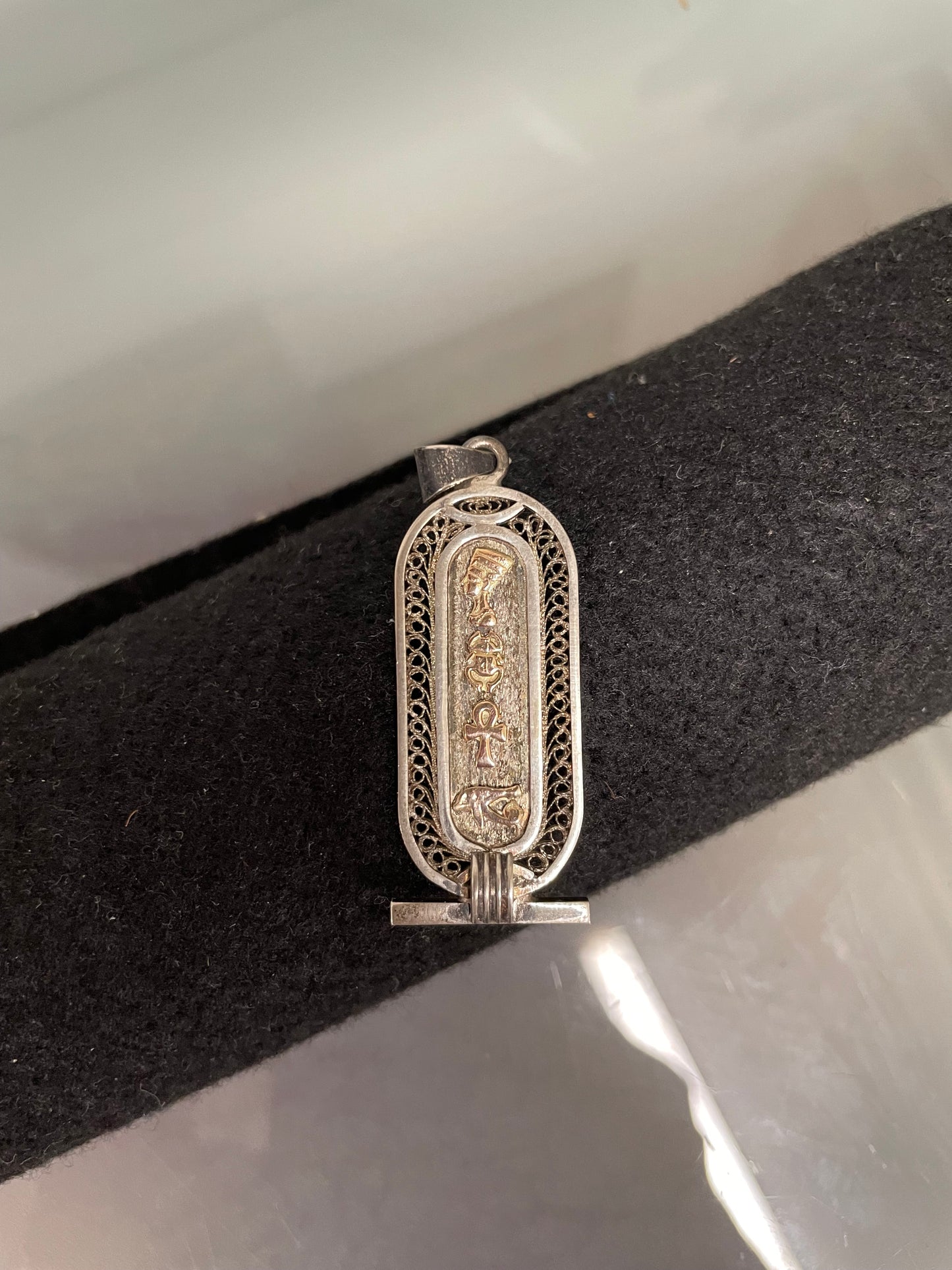 Vintage Silver & Gold Egyptian Pendant