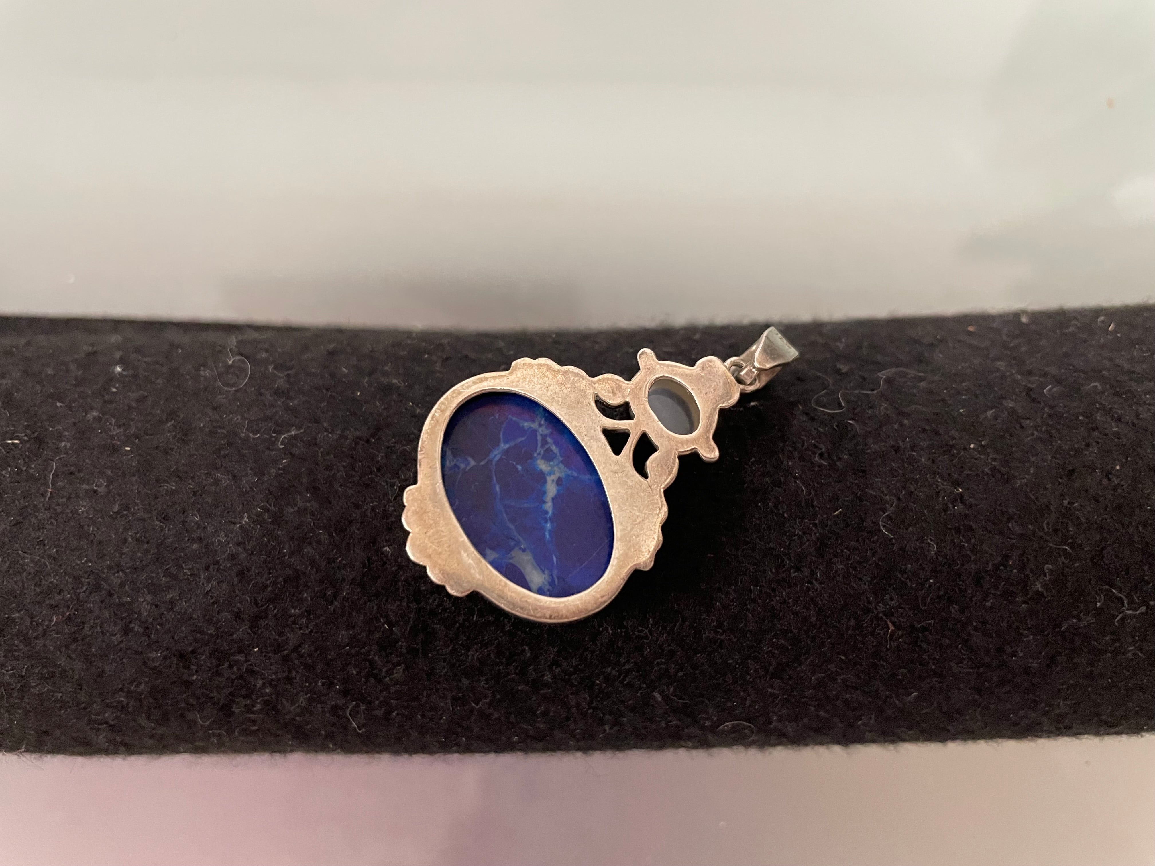 Vintage Sterling Silver 'Lapis Lazuli' Pendant | Antique & Vintage | Moonee Ponds Antiques | Australia Wide Delivery