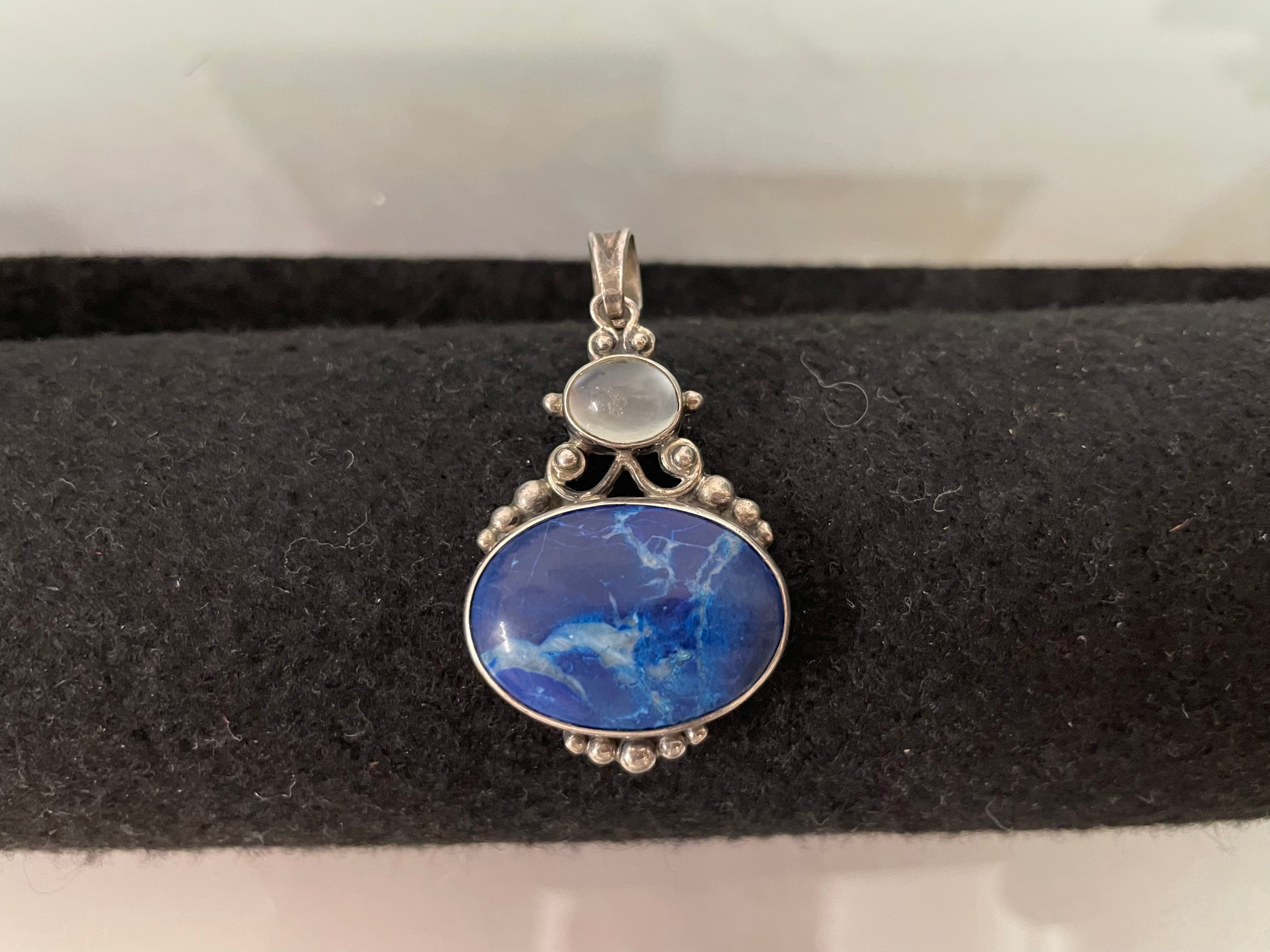 Vintage Sterling Silver 'Lapis Lazuli' Pendant | Antique & Vintage | Moonee Ponds Antiques | Australia Wide Delivery