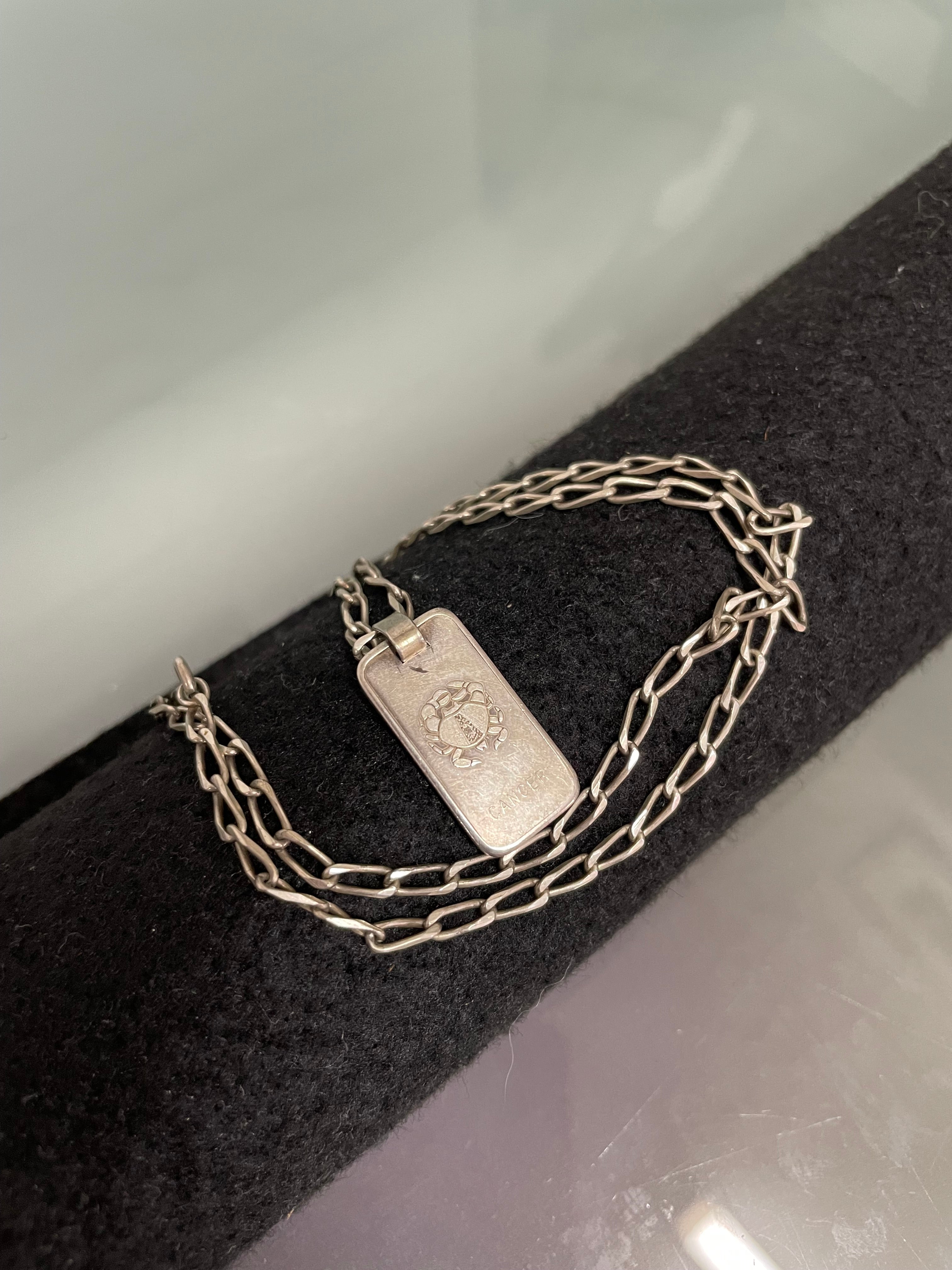 Vintage Zodiac 'Cancer' Sterling Silver Pendant/Chain | Antique & Vintage | Moonee Ponds Antiques | Australia Wide Delivery