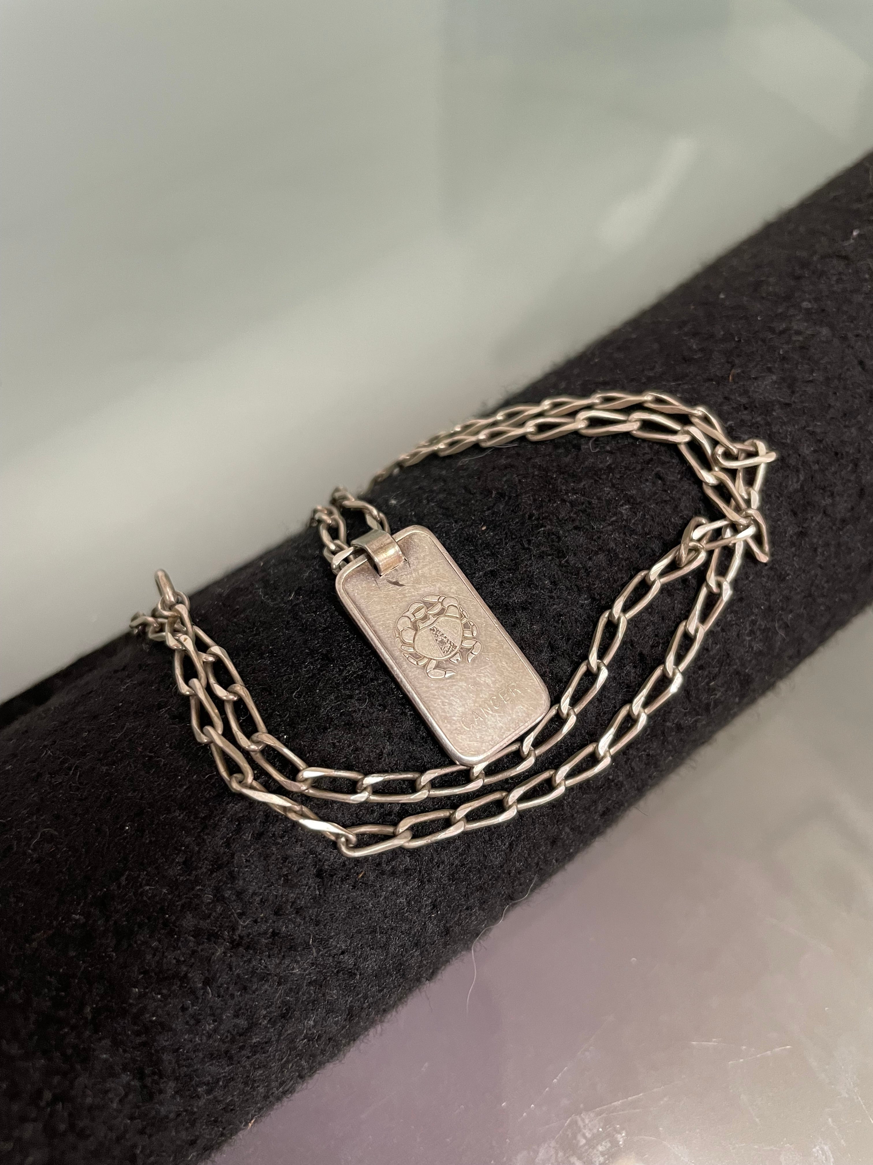 Vintage Zodiac 'Cancer' Sterling Silver Pendant/Chain | Antique & Vintage | Moonee Ponds Antiques | Australia Wide Delivery