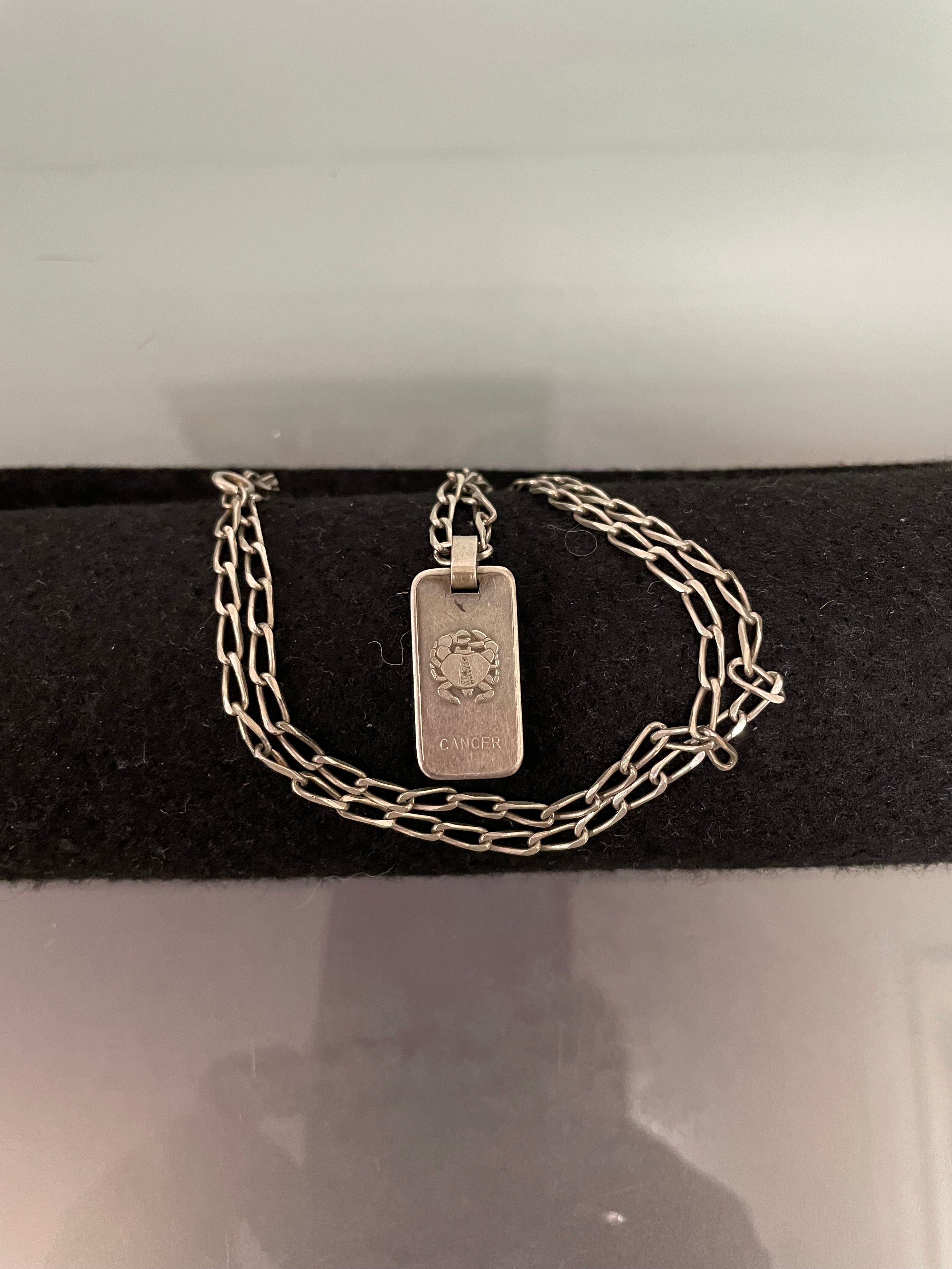 Vintage Zodiac 'Cancer' Sterling Silver Pendant/Chain | Antique & Vintage | Moonee Ponds Antiques | Australia Wide Delivery
