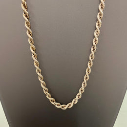 Vintage Sterling Silver Rope Necklace