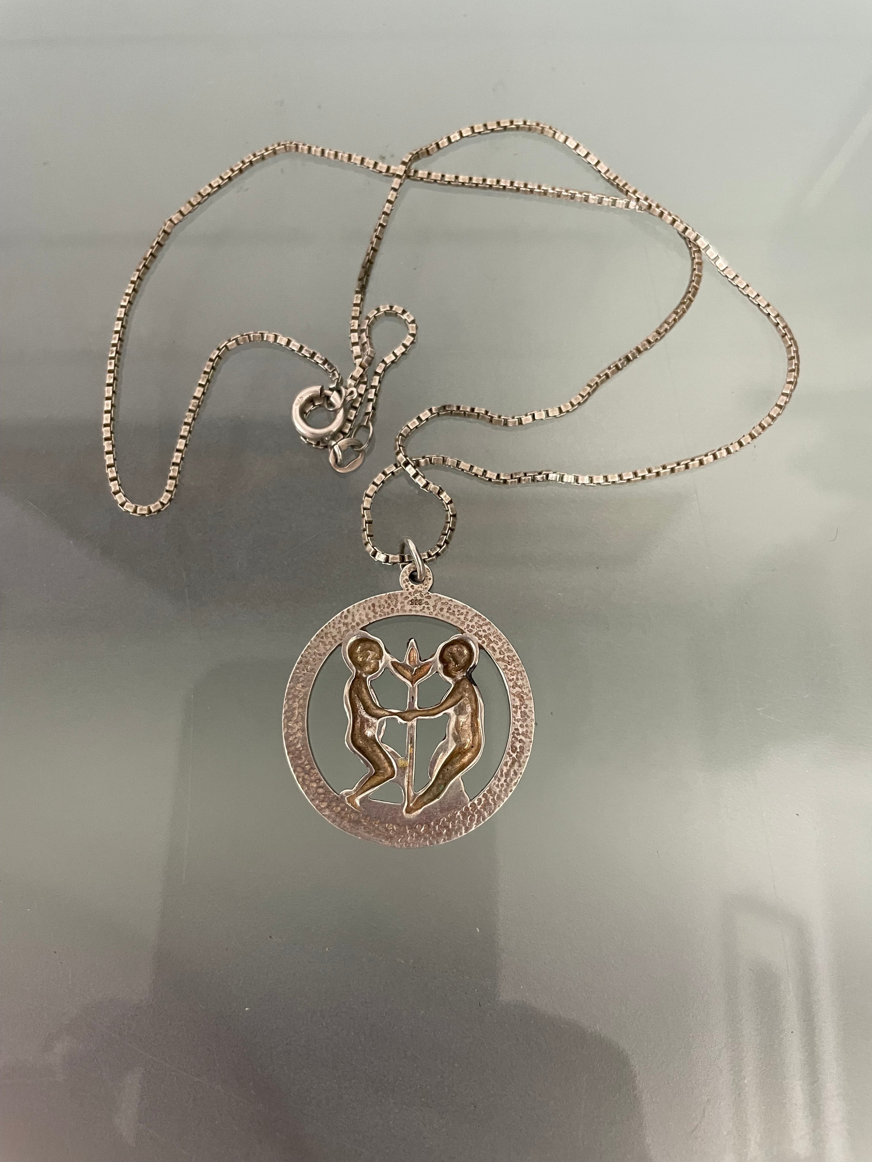 Vintage Sterling Silver Chain & Pendant | Antique & Vintage | Moonee Ponds Antiques | Australia Wide Delivery