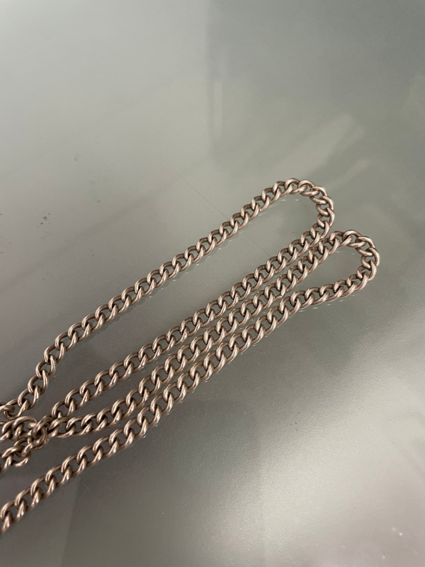 Vintage Hallmarked Silver Curb Link Chain