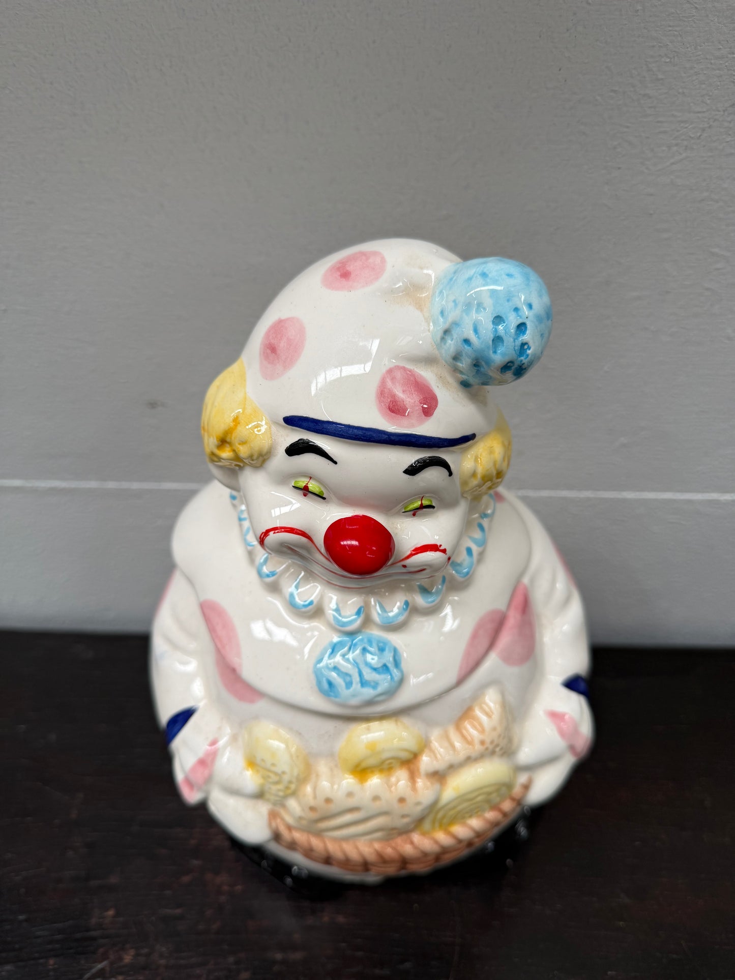 Vintage Circus Clown Cookie Jar