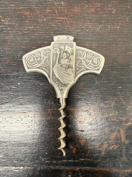 Vintage Norwegian Pewter Corkscrew