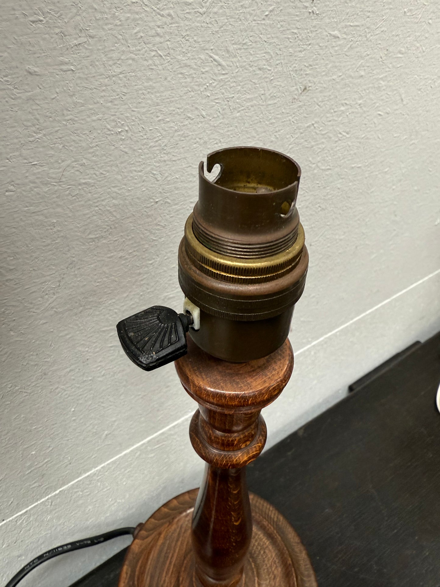 Edwardian Timber Table Lamp Base
