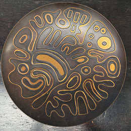 Mid Century Modern Design Copper Bowl / Plaque