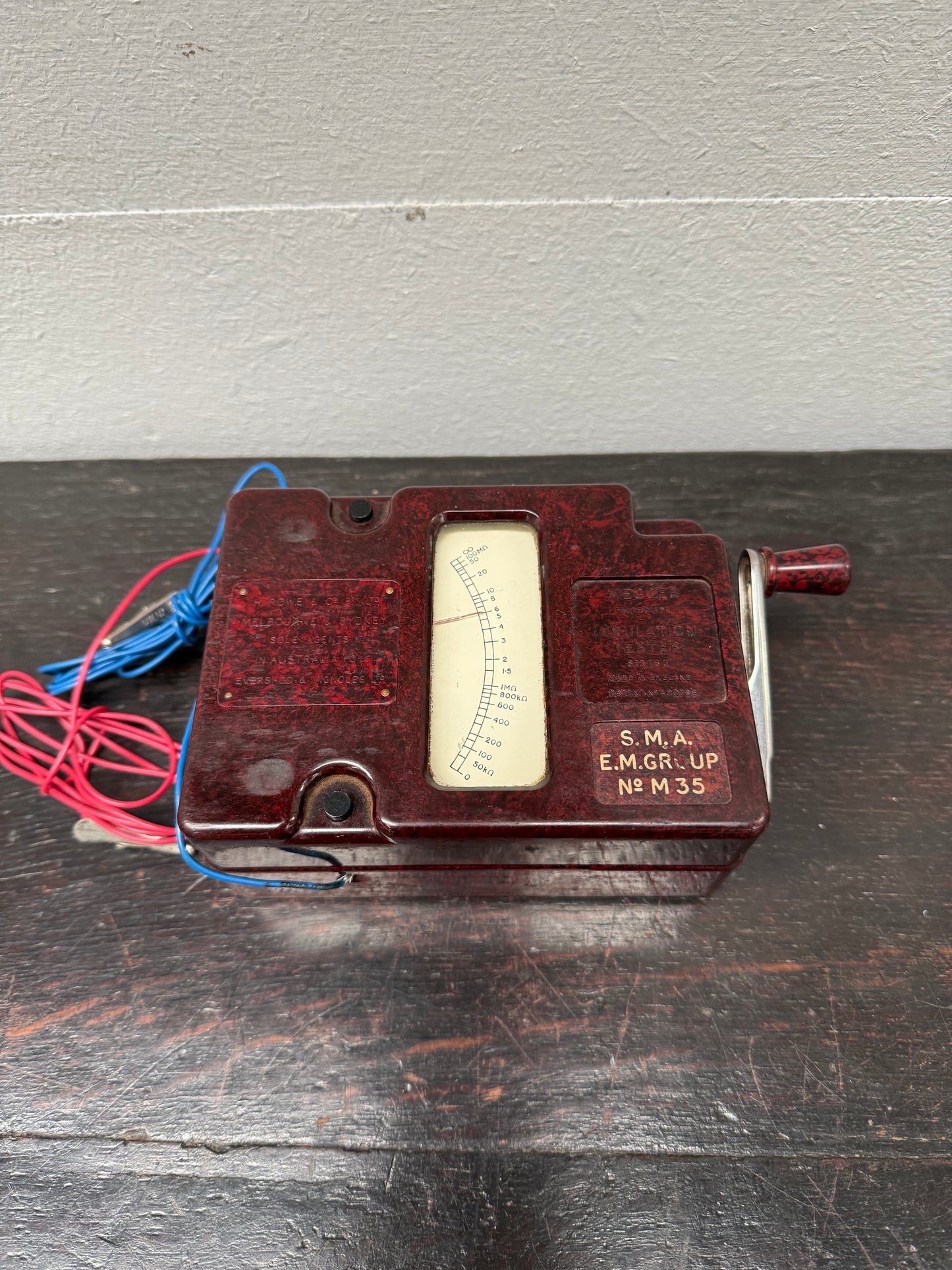 Vintage Bakelite Cased Megger Insulation Tester