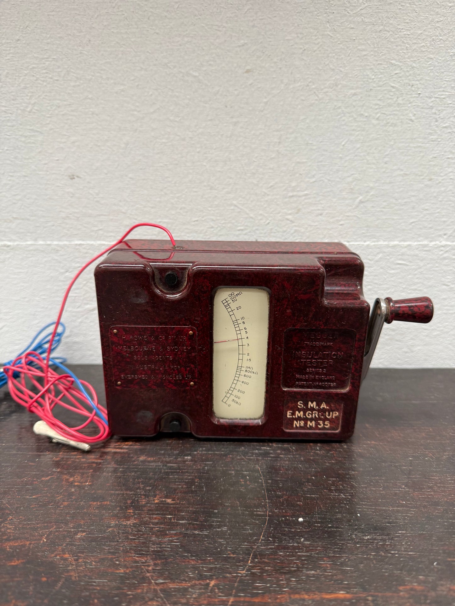 Vintage Bakelite Cased Megger Insulation Tester