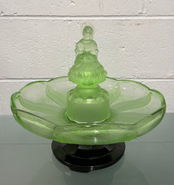 Stunning Deco Green Glass Float Bowl | Antique & Vintage | Moonee Ponds Antiques | Australia Wide Delivery