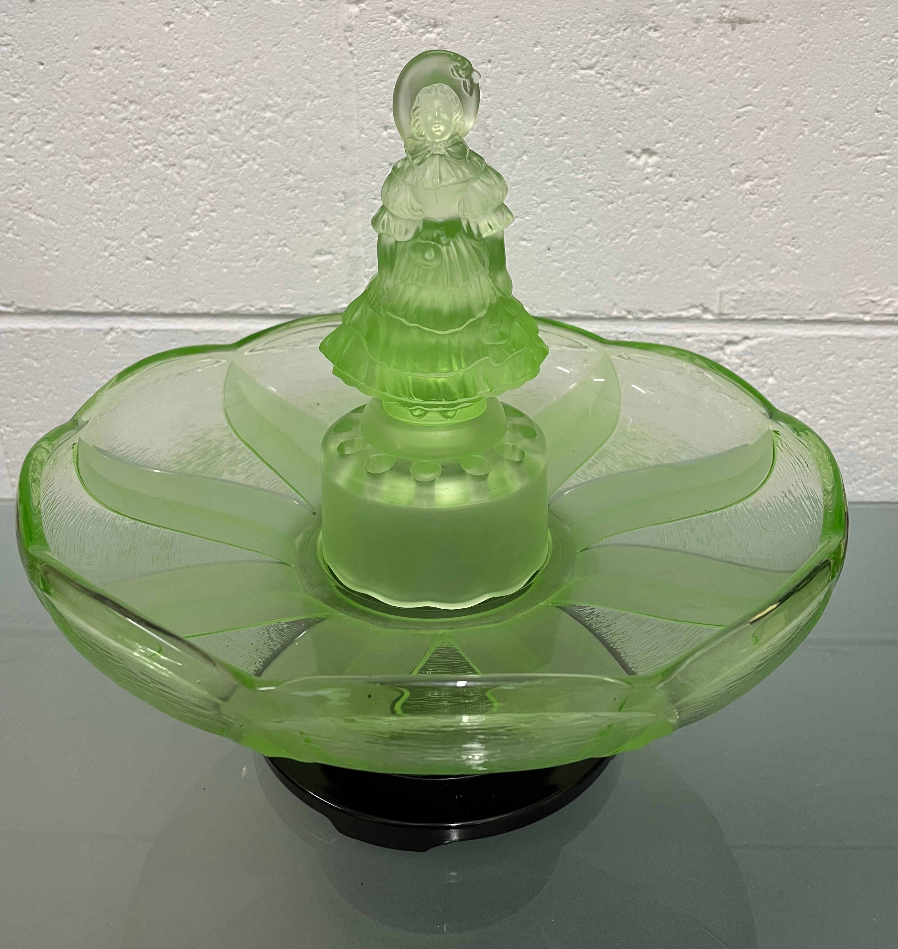 Stunning Deco Green Glass Float Bowl | Antique & Vintage | Moonee Ponds Antiques | Australia Wide Delivery