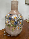 Vintage Hand Painted Floral's Terracotta Lamp Base | Antique & Vintage | Moonee Ponds Antiques | Australia Wide Delivery
