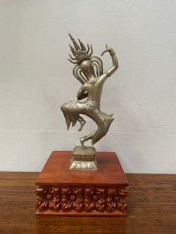 Vintage Silvered Bronze Statue Apsara / Heavenly Nymph / Celestial Dancer | Antique & Vintage | Moonee Ponds Antiques | Australia Wide Delivery