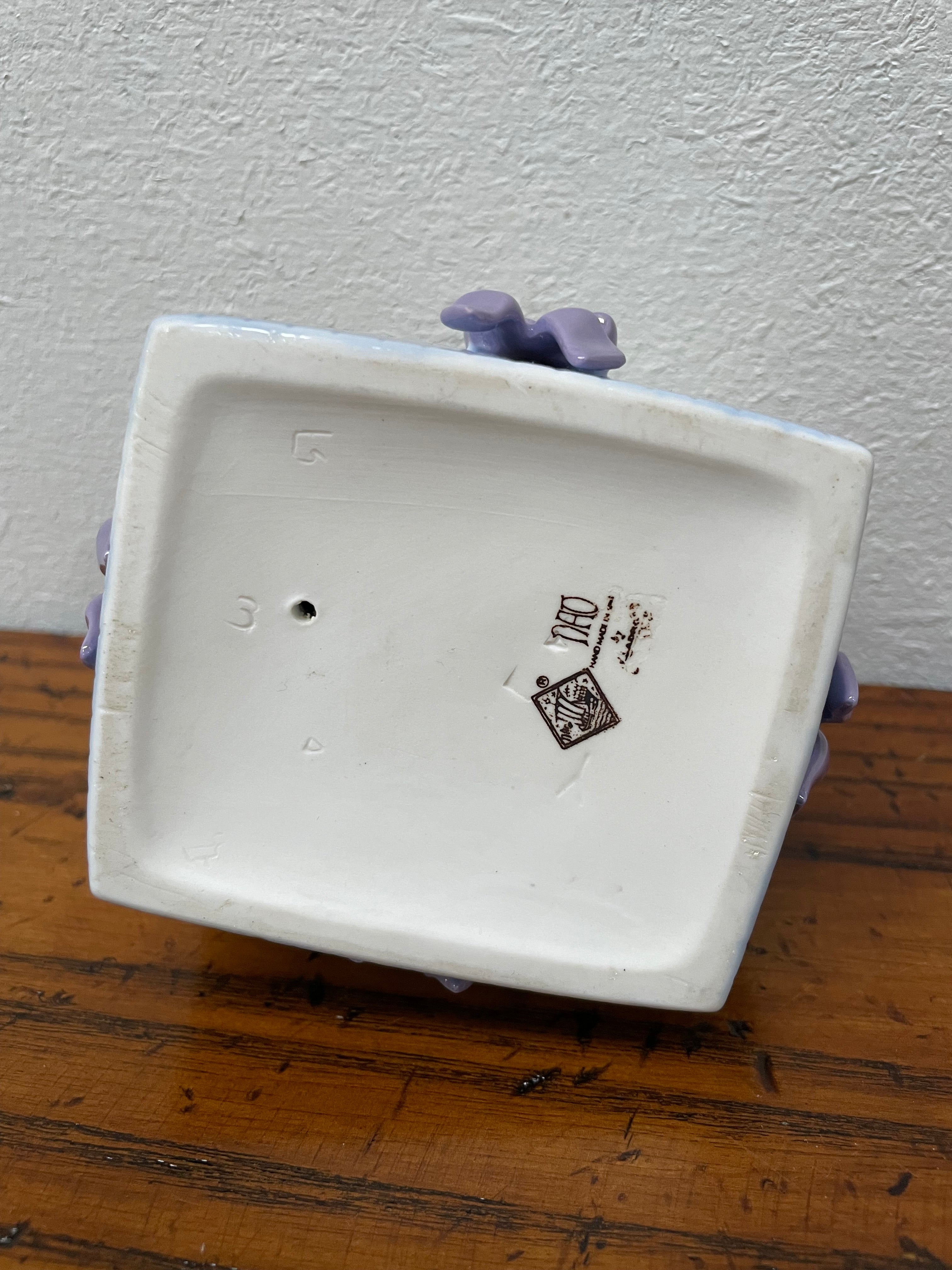 Nao By Lladro Cute Rabbits In A Box With Ribbon | Antique & Vintage | Moonee Ponds Antiques | Australia Wide Delivery