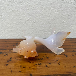 Vintage Glass Fish Sculpture