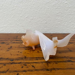 Vintage Glass Fish Sculpture